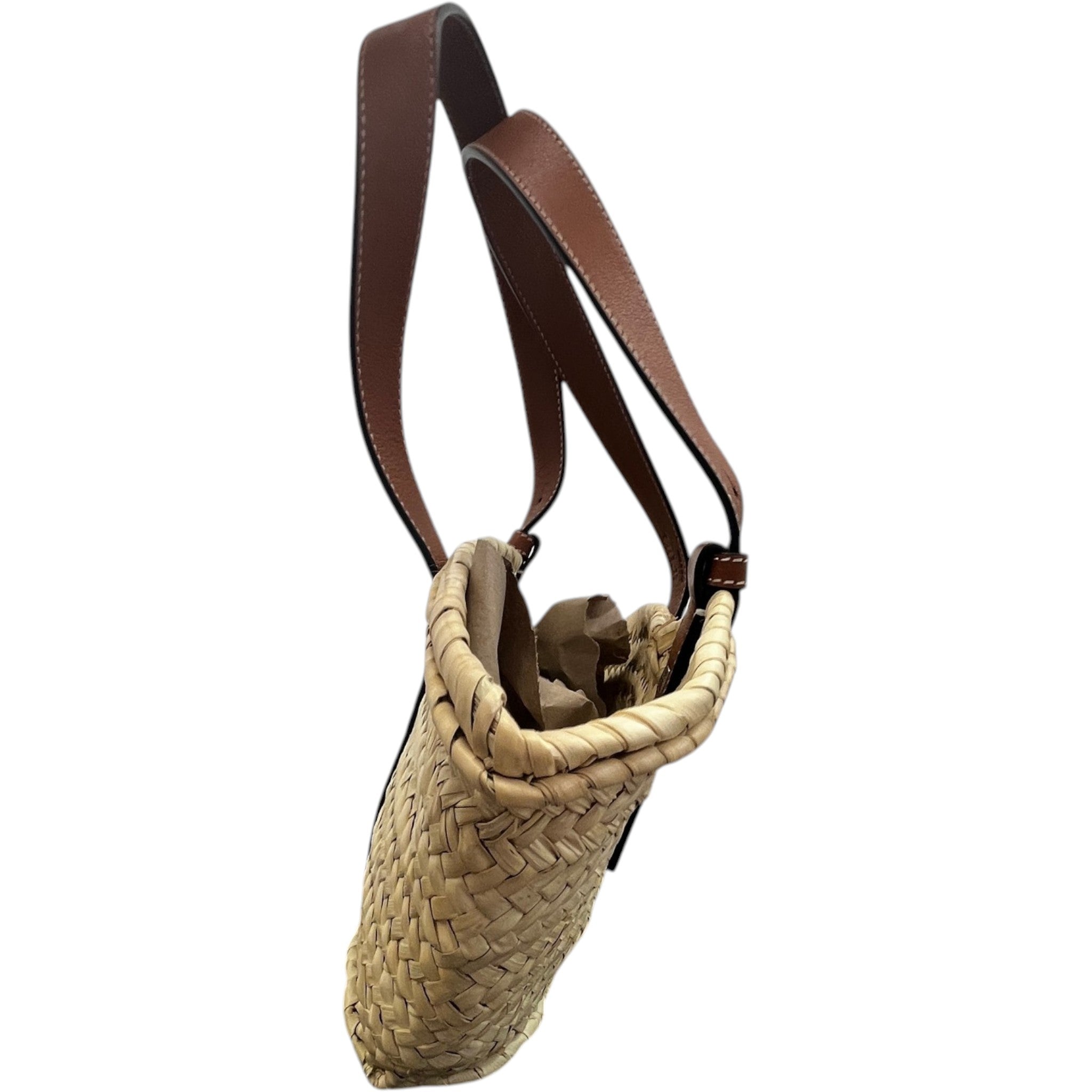 Women's Raffia Basket Handbag Beige