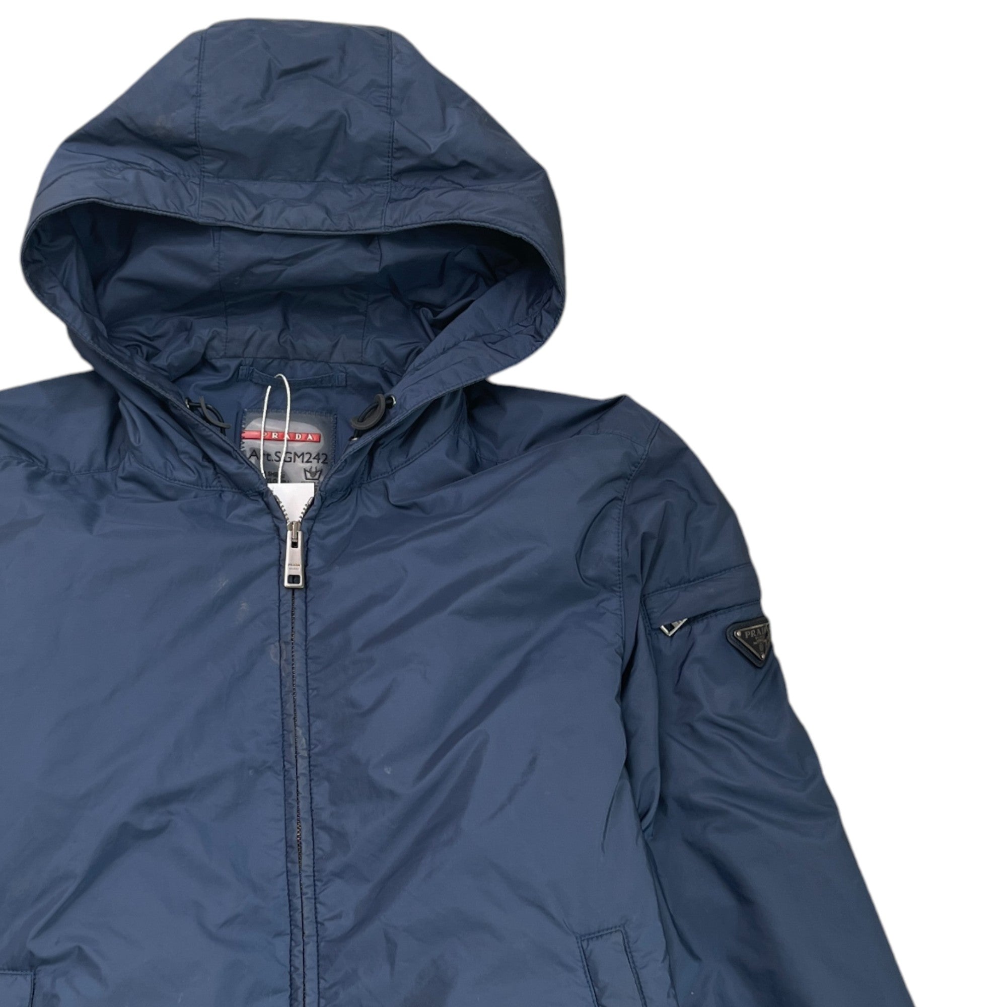 Men's Plaque Logo Jacket Navy Size M