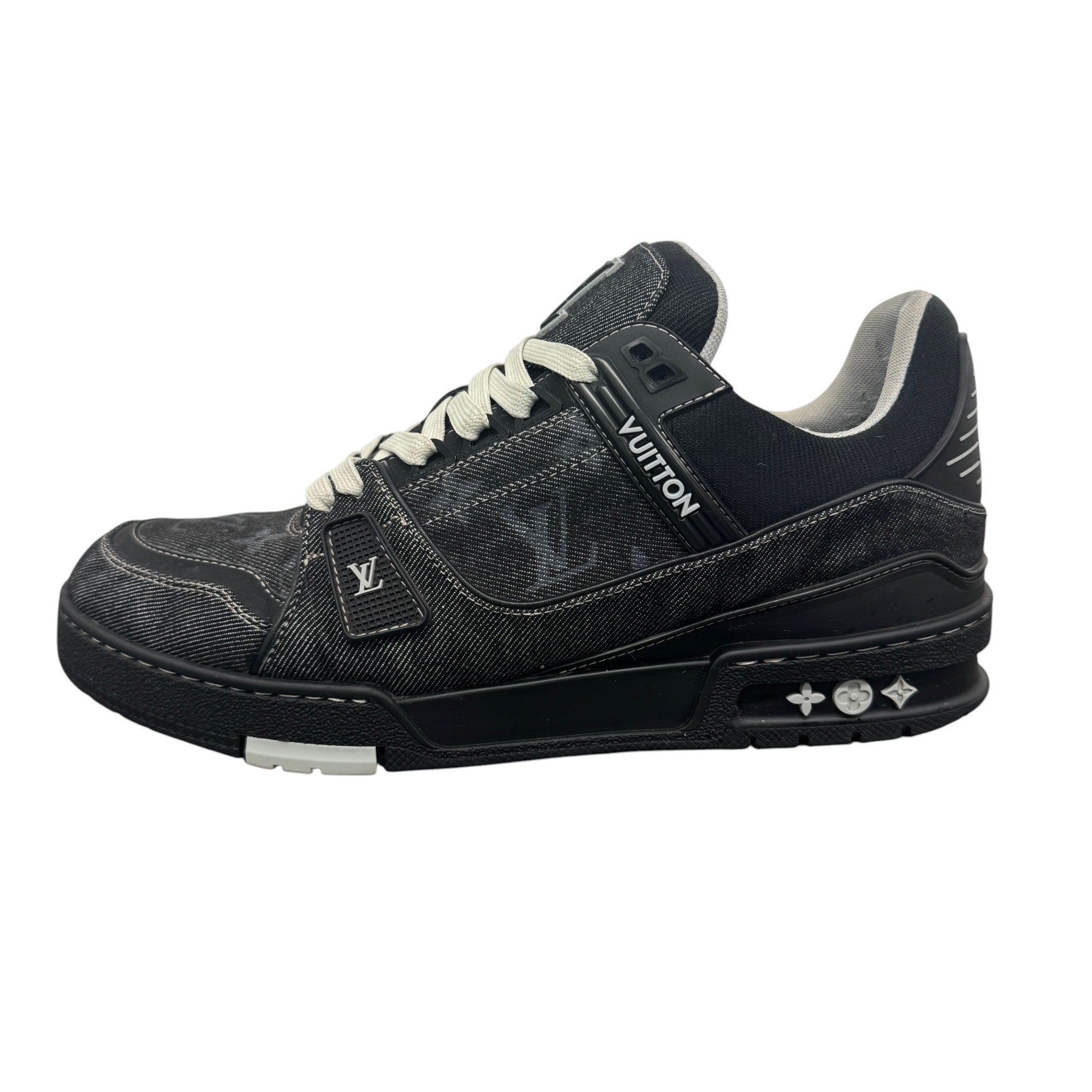 Men's Lv Denim Low Trainers Black Size EU 41.5 / UK 7.5