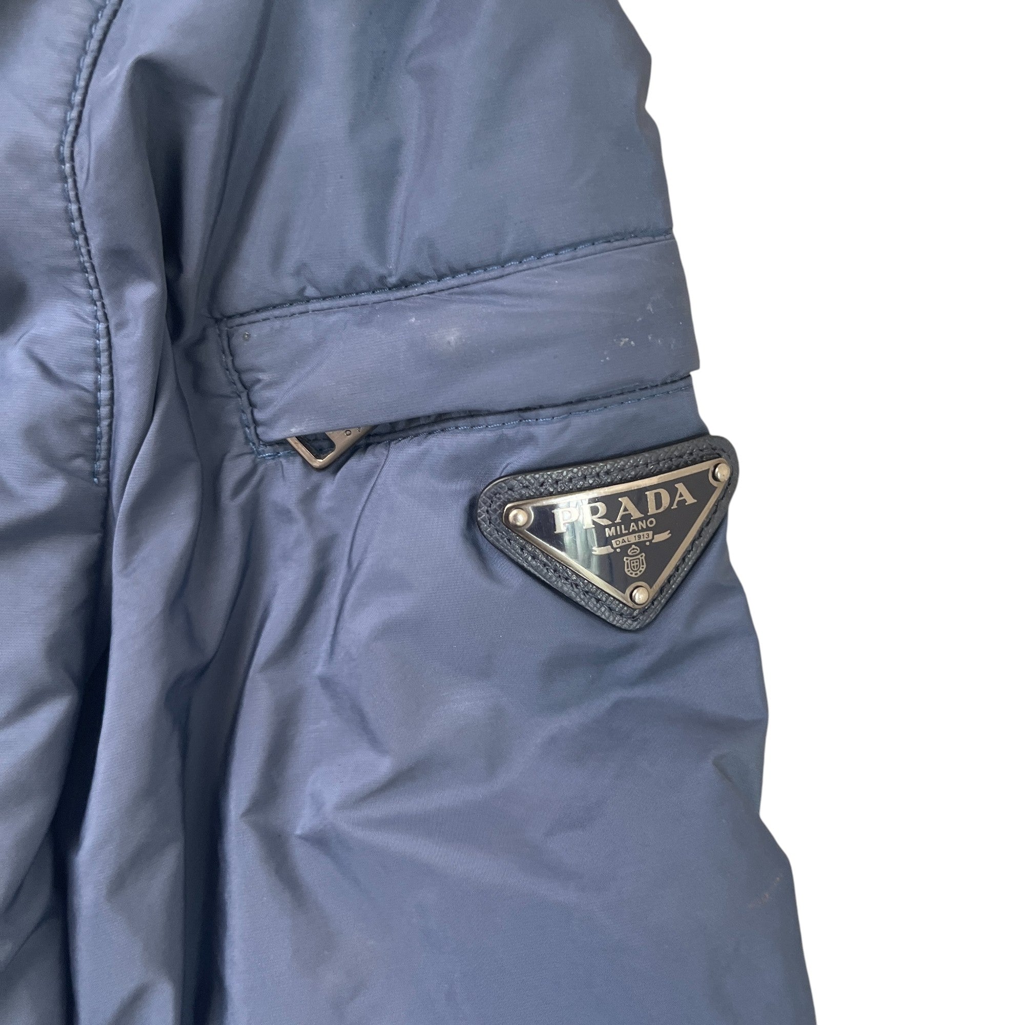 Men's Plaque Logo Jacket Navy Size M