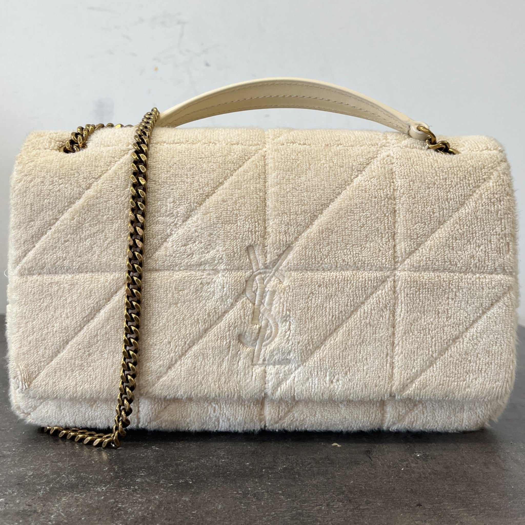 Women's Jamie Terry-Towelling Shoulder Bag Cream