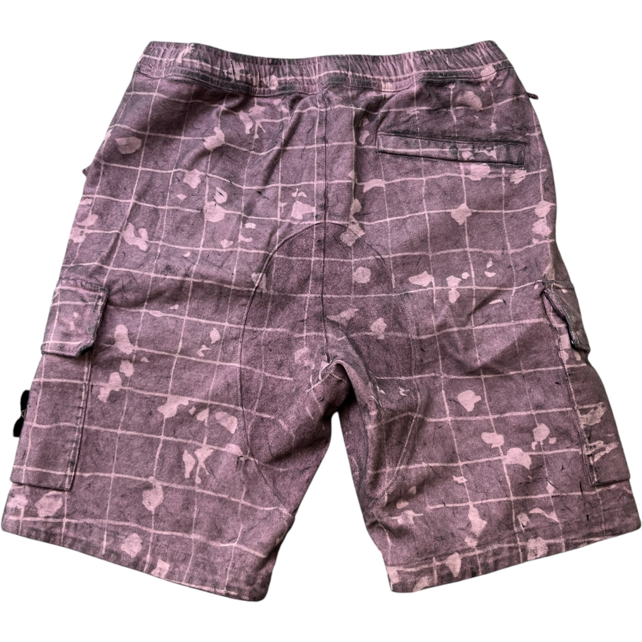 Men's Ghillie Laser Camo Shorts Purple Size Waist 32"