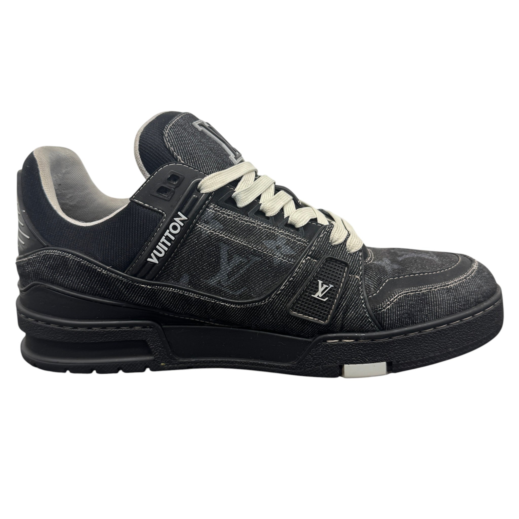 Men's Lv Denim Low Trainers Black Size EU 41.5 / UK 7.5