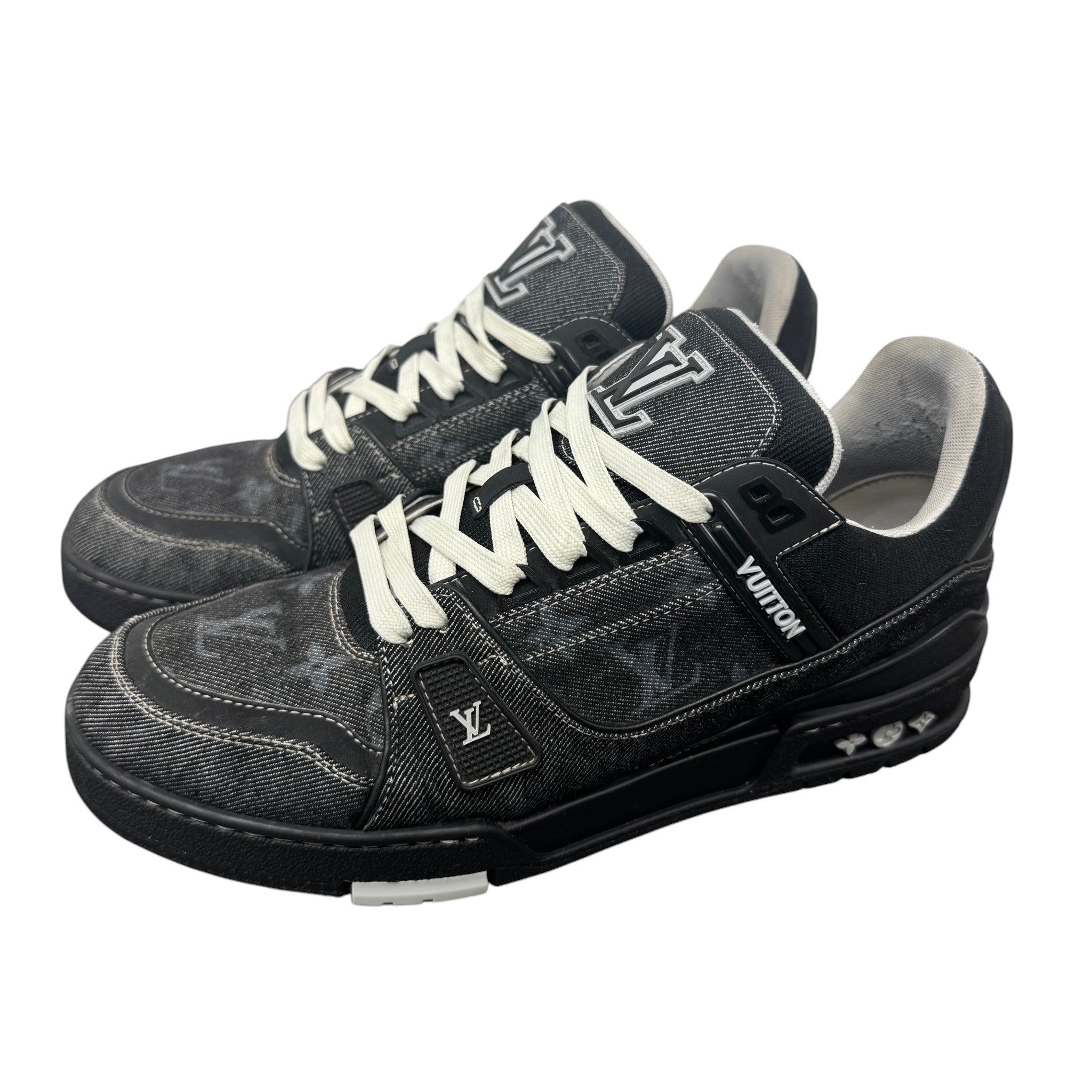 Men's Lv Denim Low Trainers Black Size EU 41.5 / UK 7.5