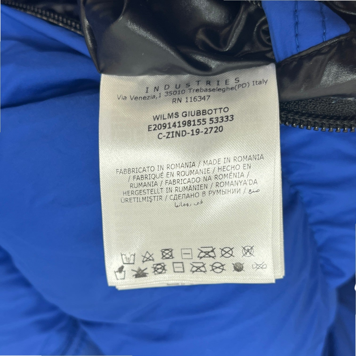 Men's Wilms Down Jacket Blue Size 5 / XXL