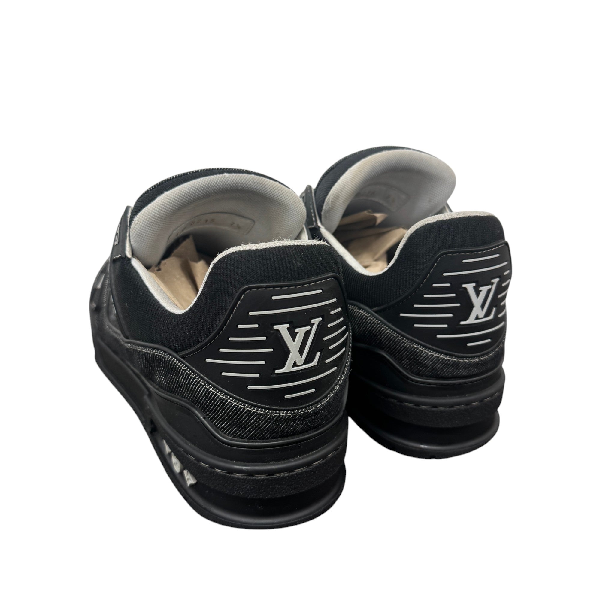 Men's Lv Denim Low Trainers Black Size EU 41.5 / UK 7.5