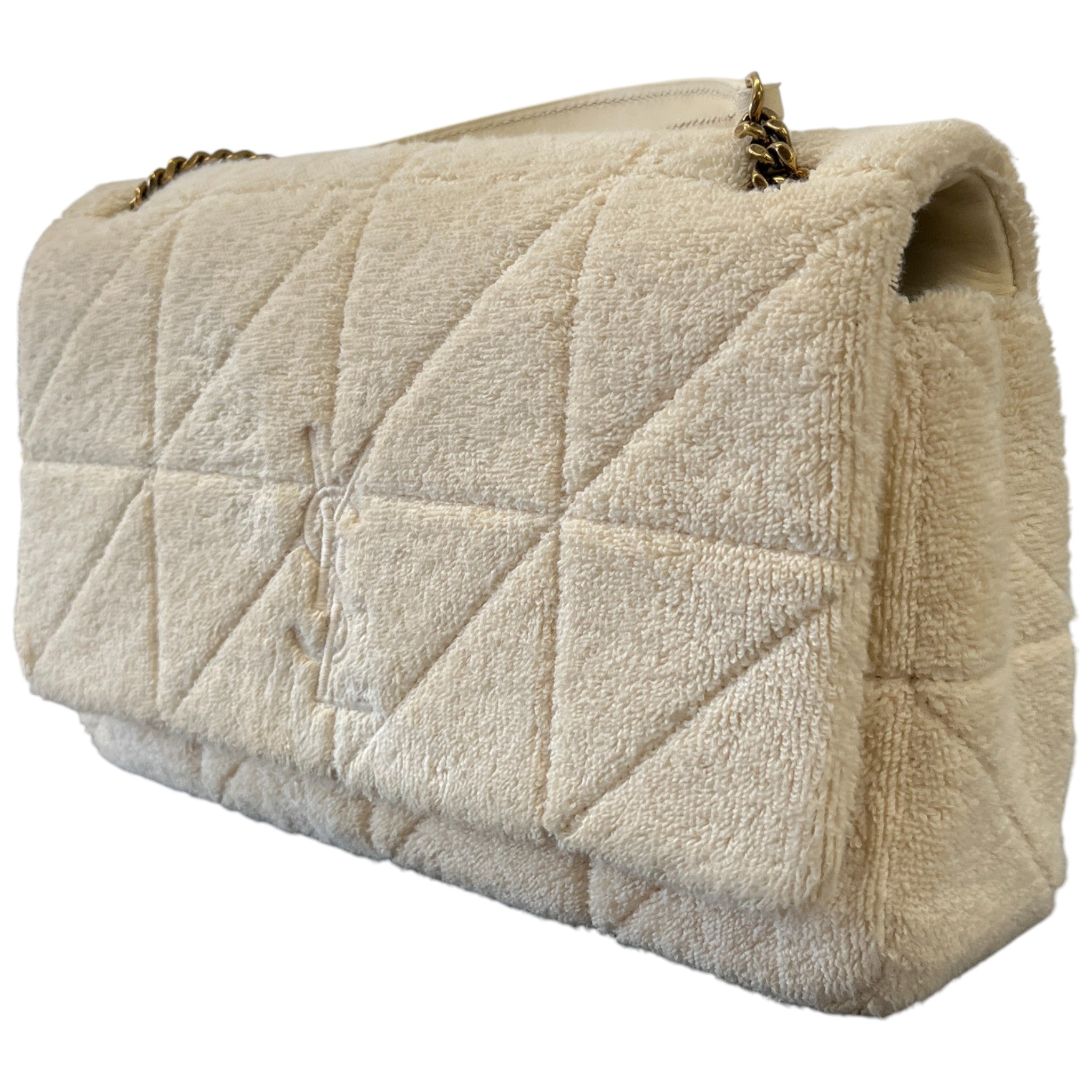 Women's Jamie Terry-Towelling Shoulder Bag Cream