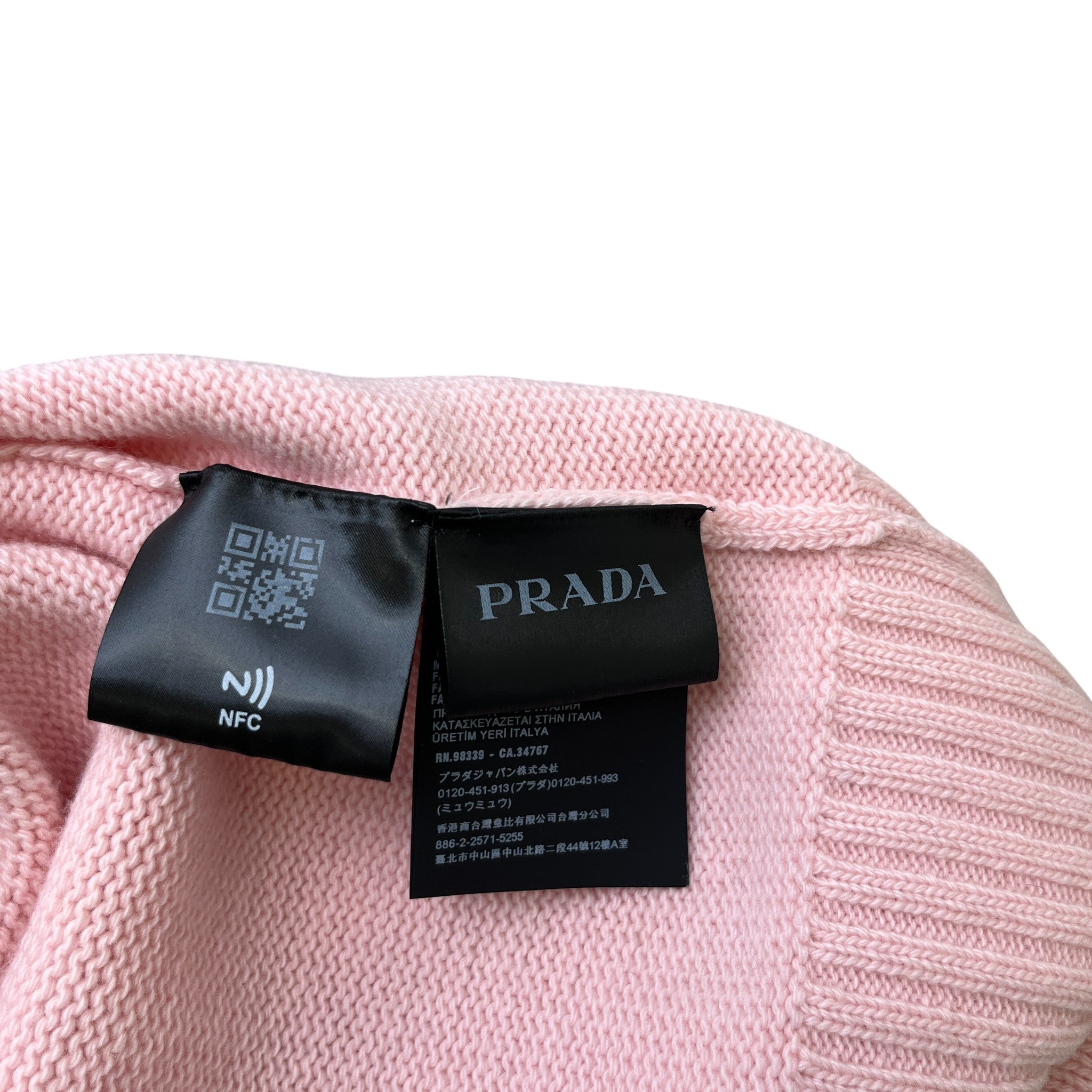 Men's Knit Triangle Logo Cardigan Pink Size IT 50 / UK L