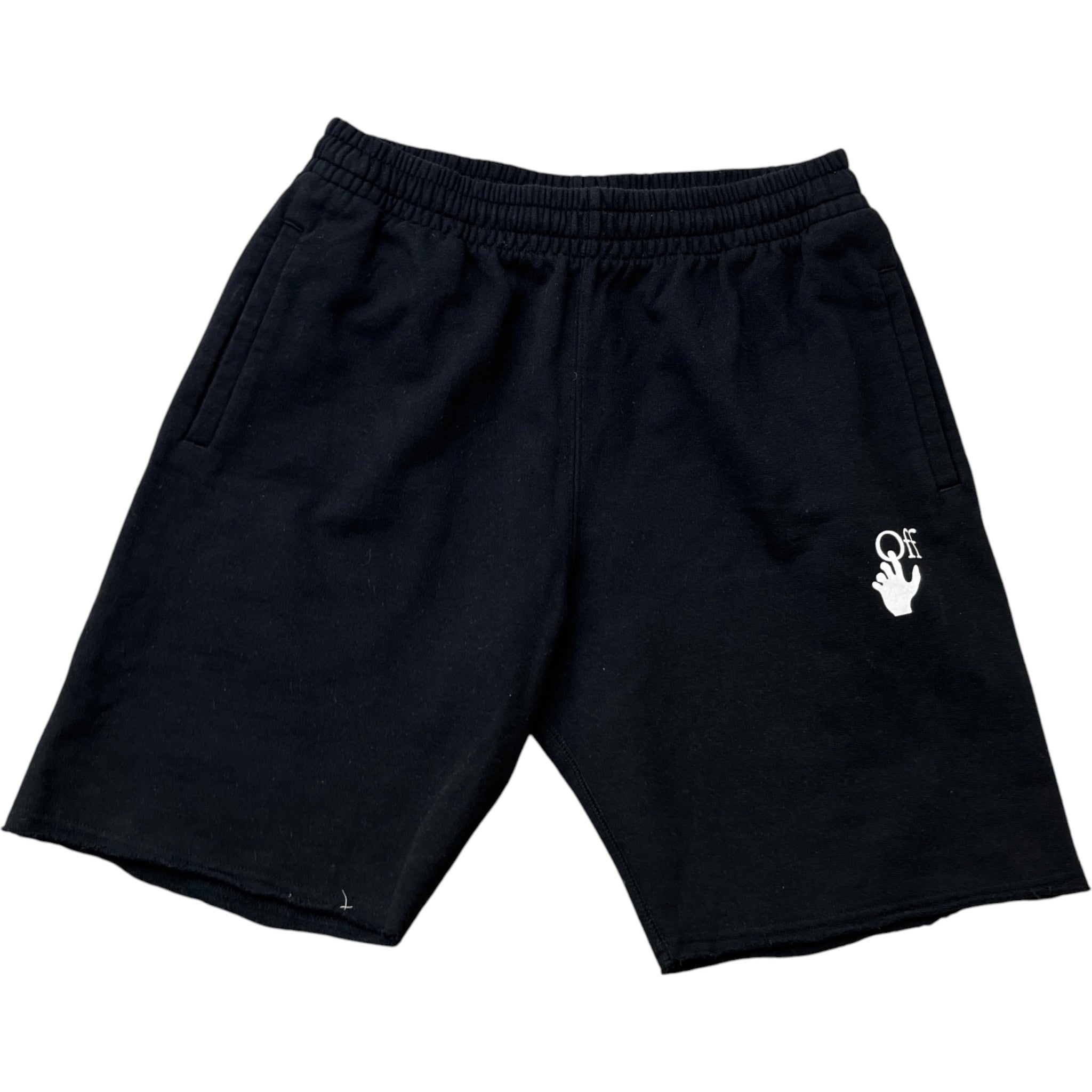 Men's Stripe Logo Shorts Black Size M