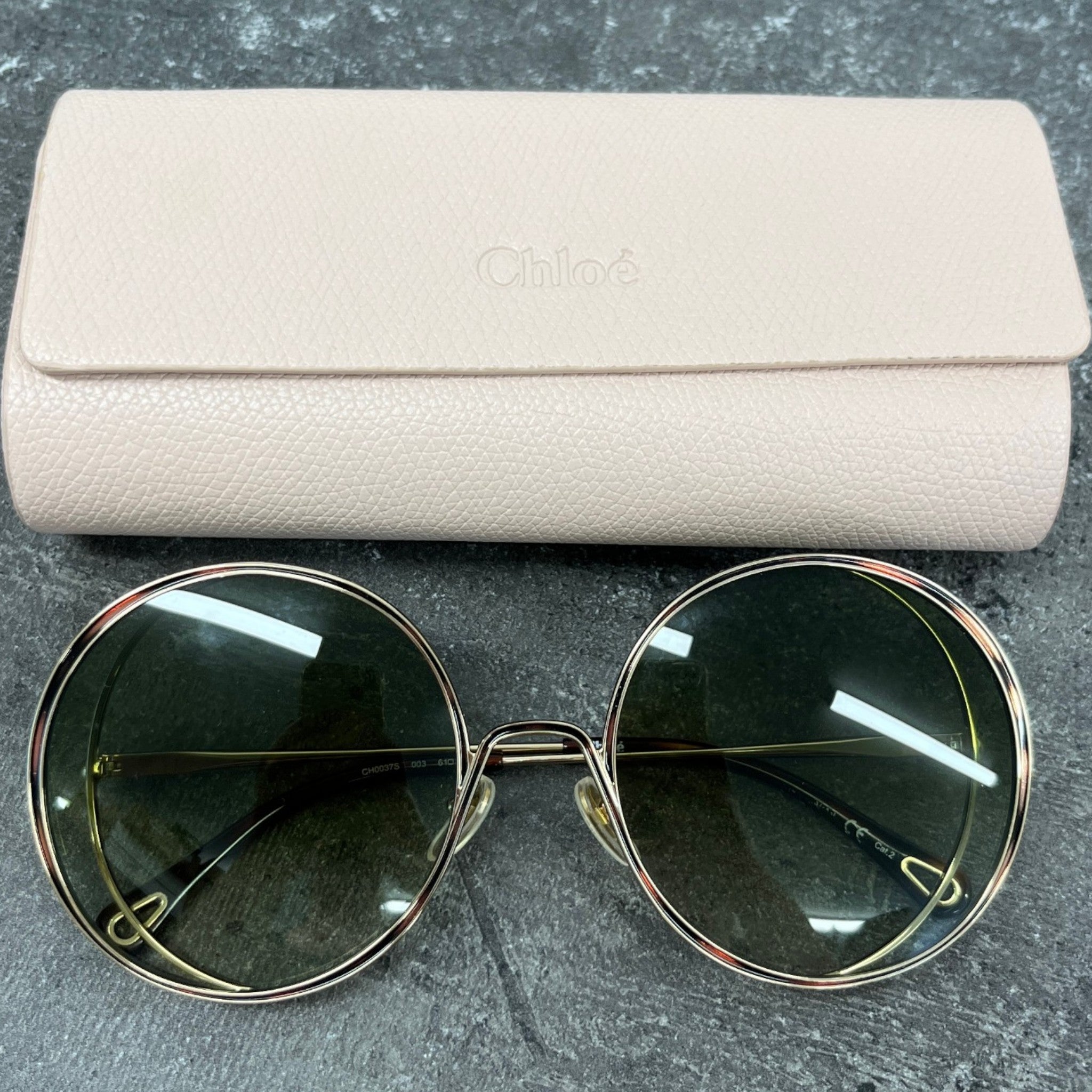 Women's Hannah Gold Tone Sunglasses Beige