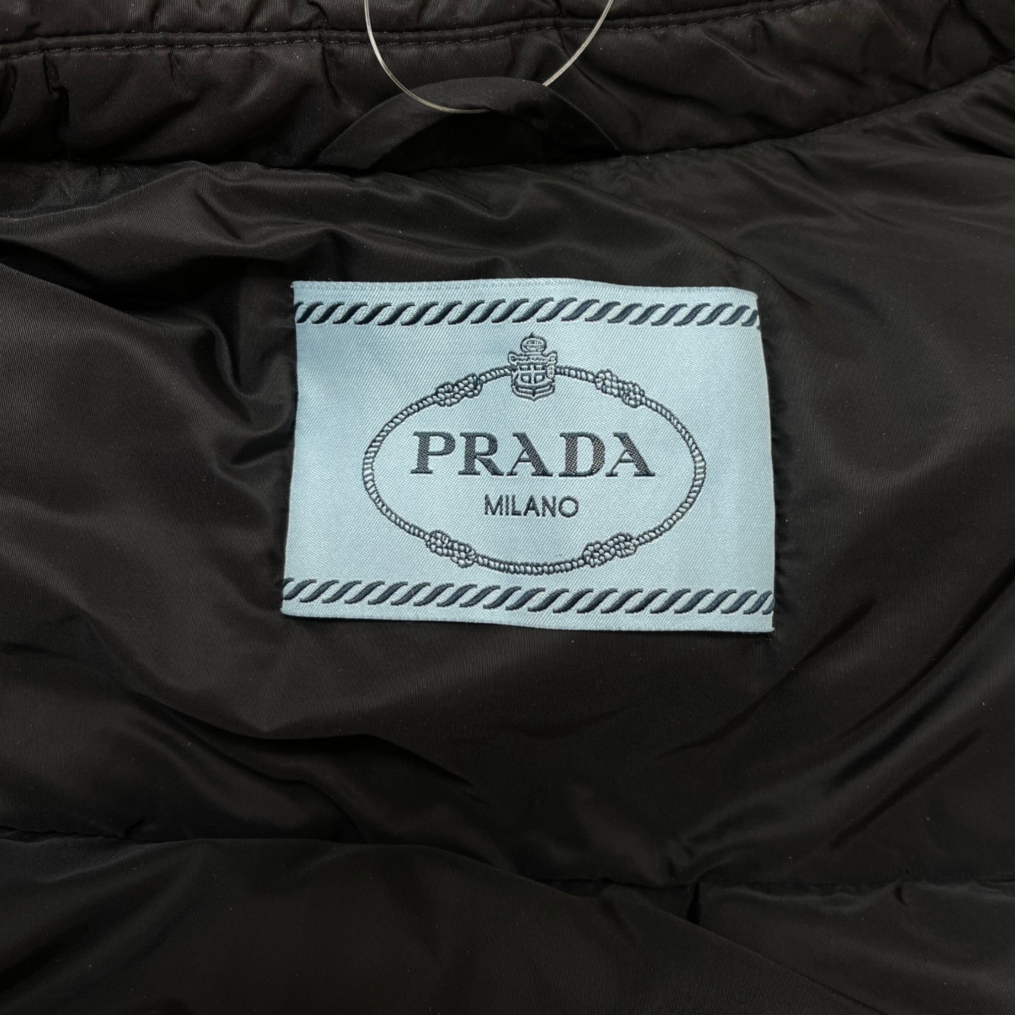 Women's Re-Nylon Tab Logo Puffer Down Jacket Black Size IT 38 / UK 6