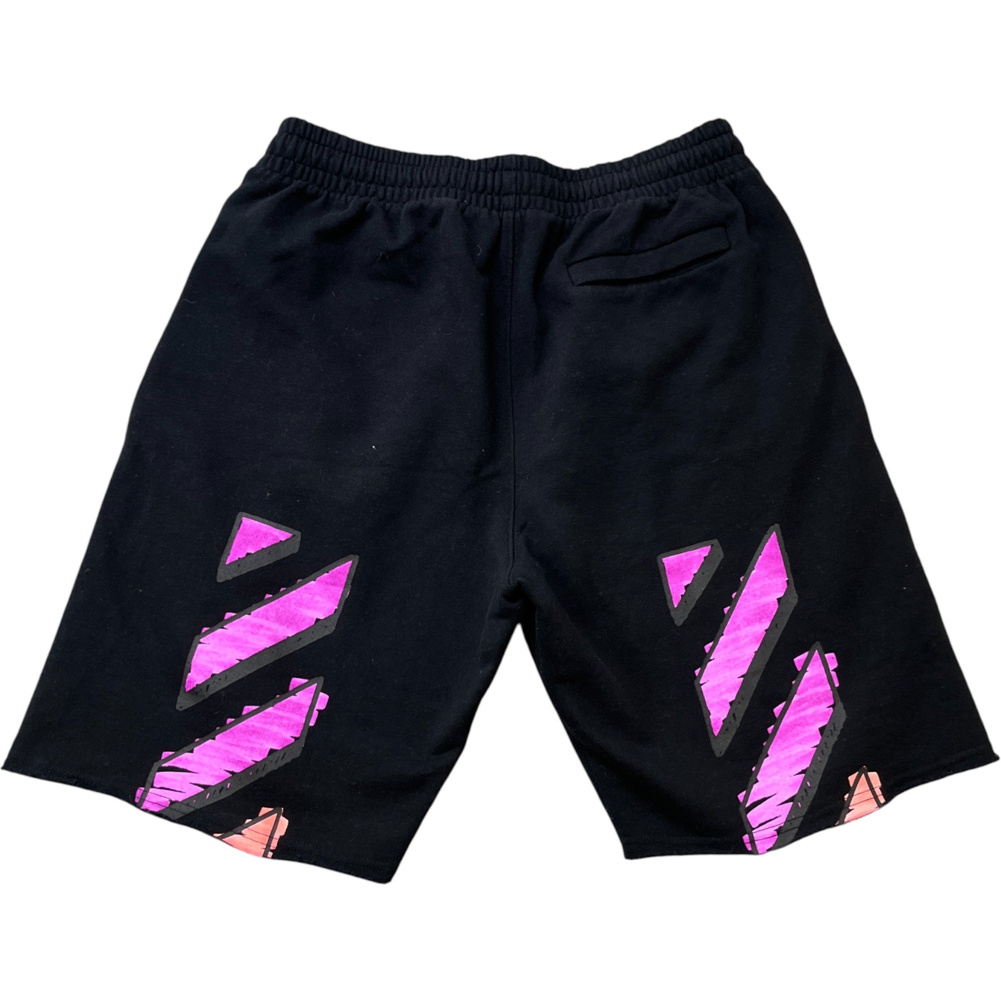 Men's Stripe Logo Shorts Black Size M