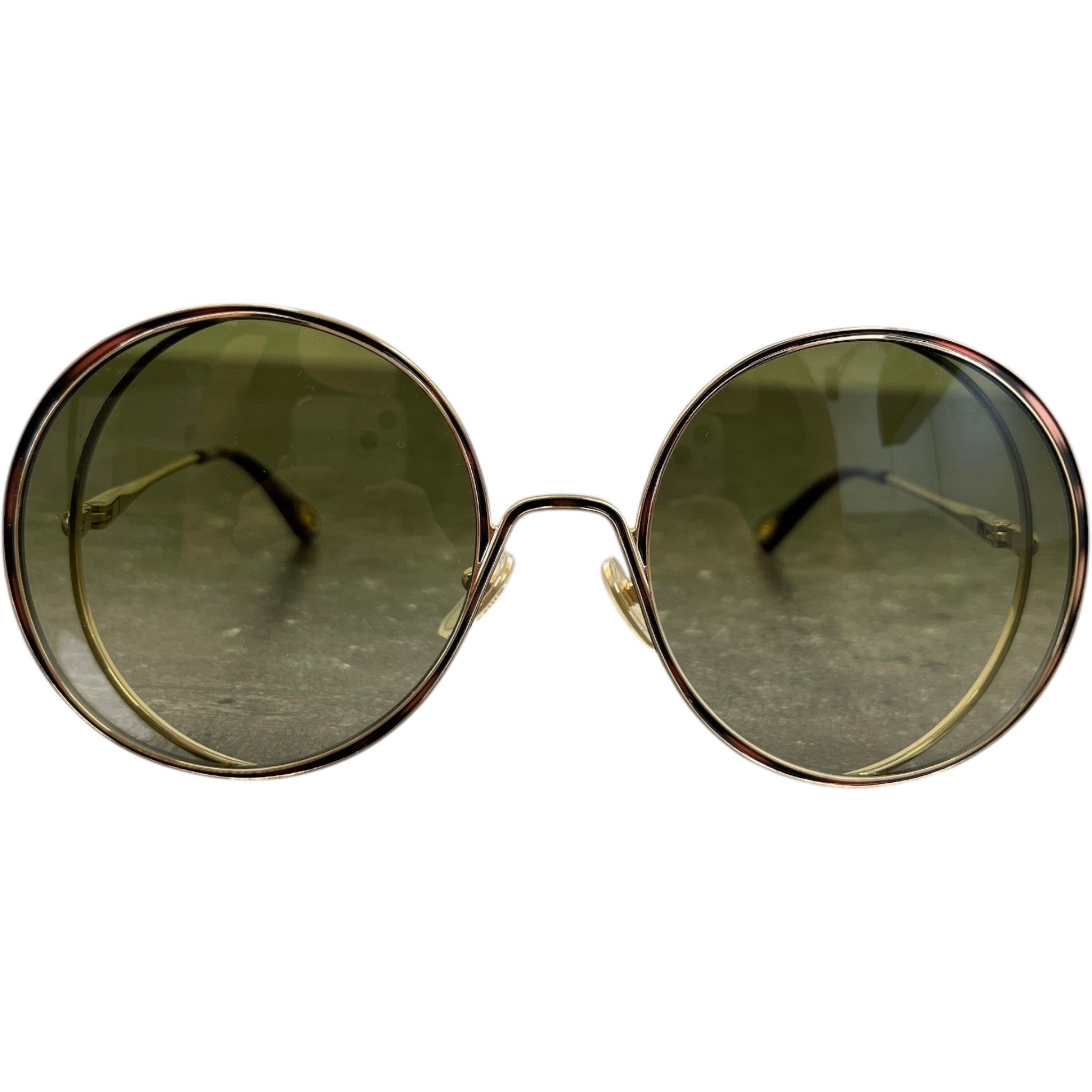 Women's Hannah Gold Tone Sunglasses Beige