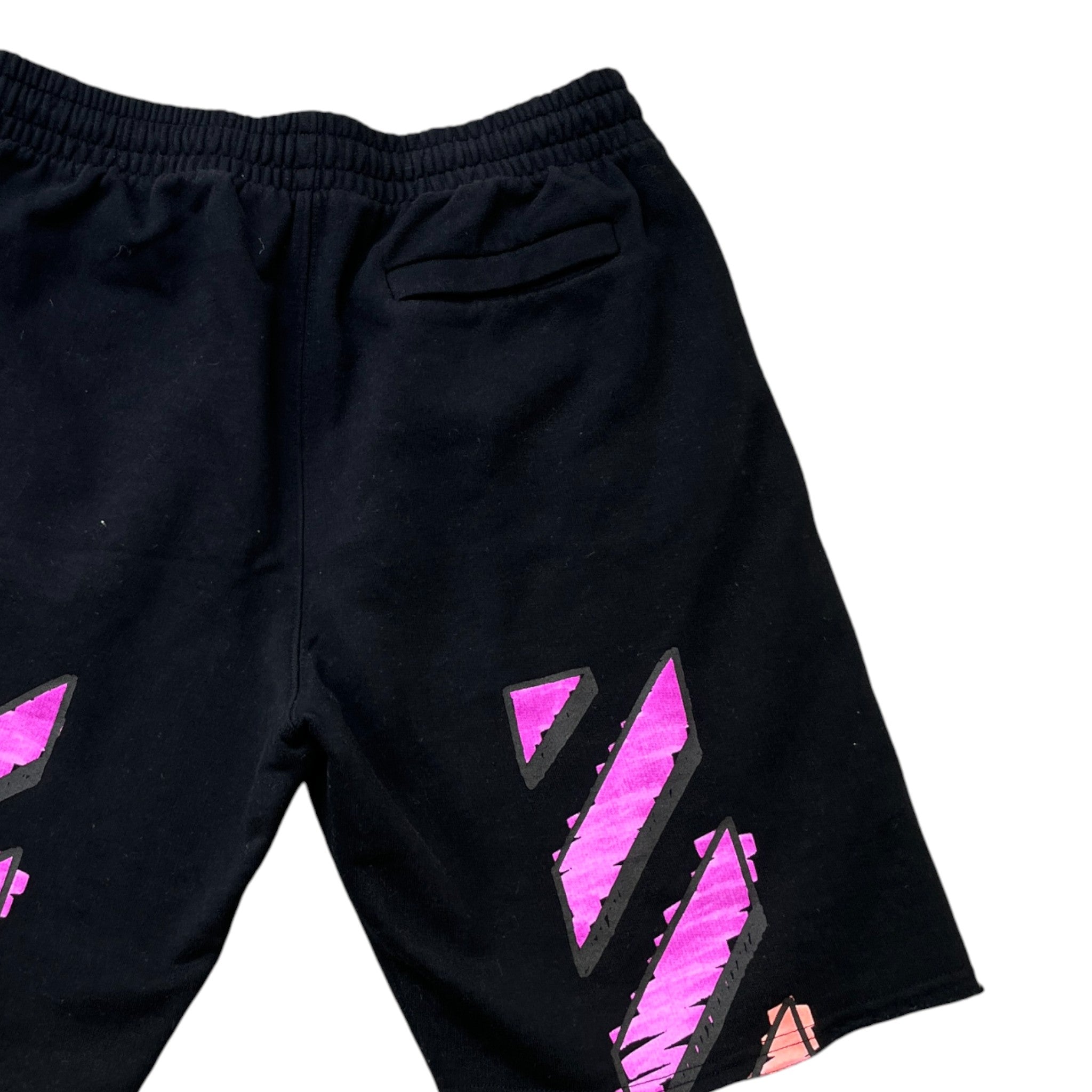 Men's Stripe Logo Shorts Black Size M