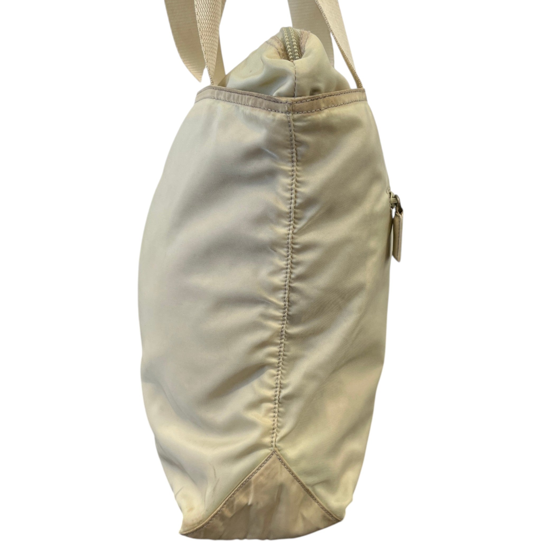 Women's Plaque Logo Messenger Bag Beige