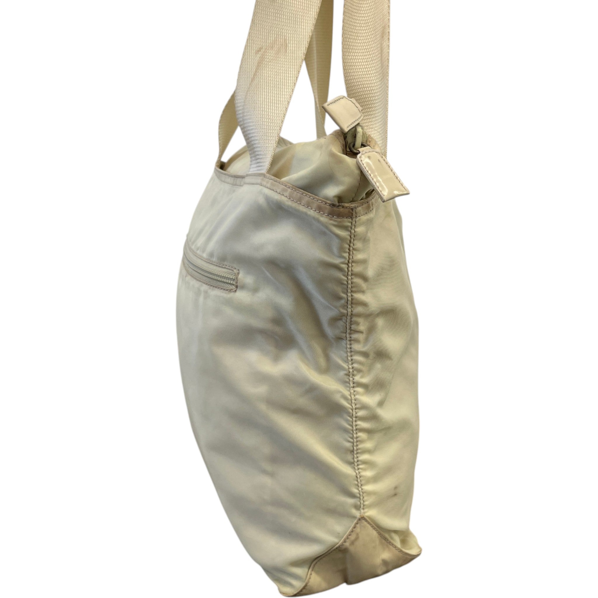 Women's Plaque Logo Messenger Bag Beige