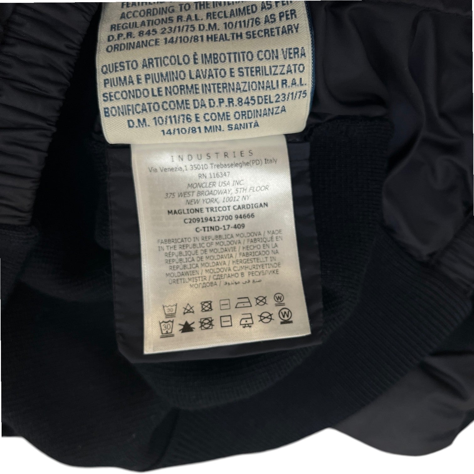 Men's Maglione Tricot Jacket Navy Size M
