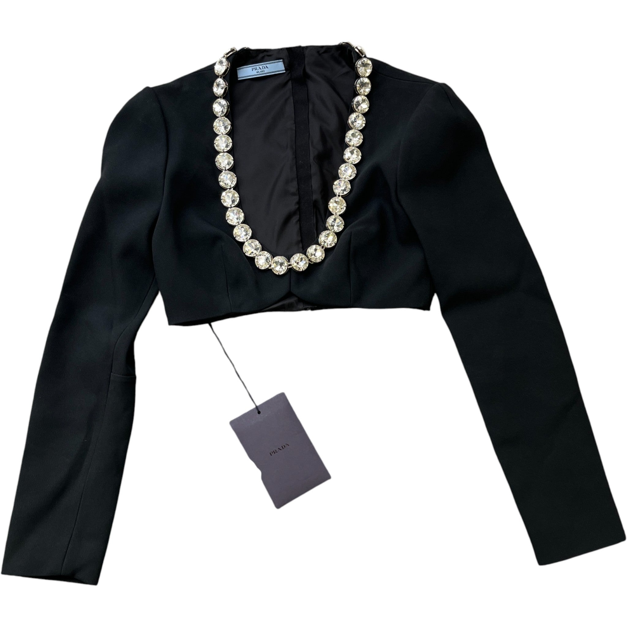 Women's Embroidered Sablè Compact Woven Top Black Size XXS