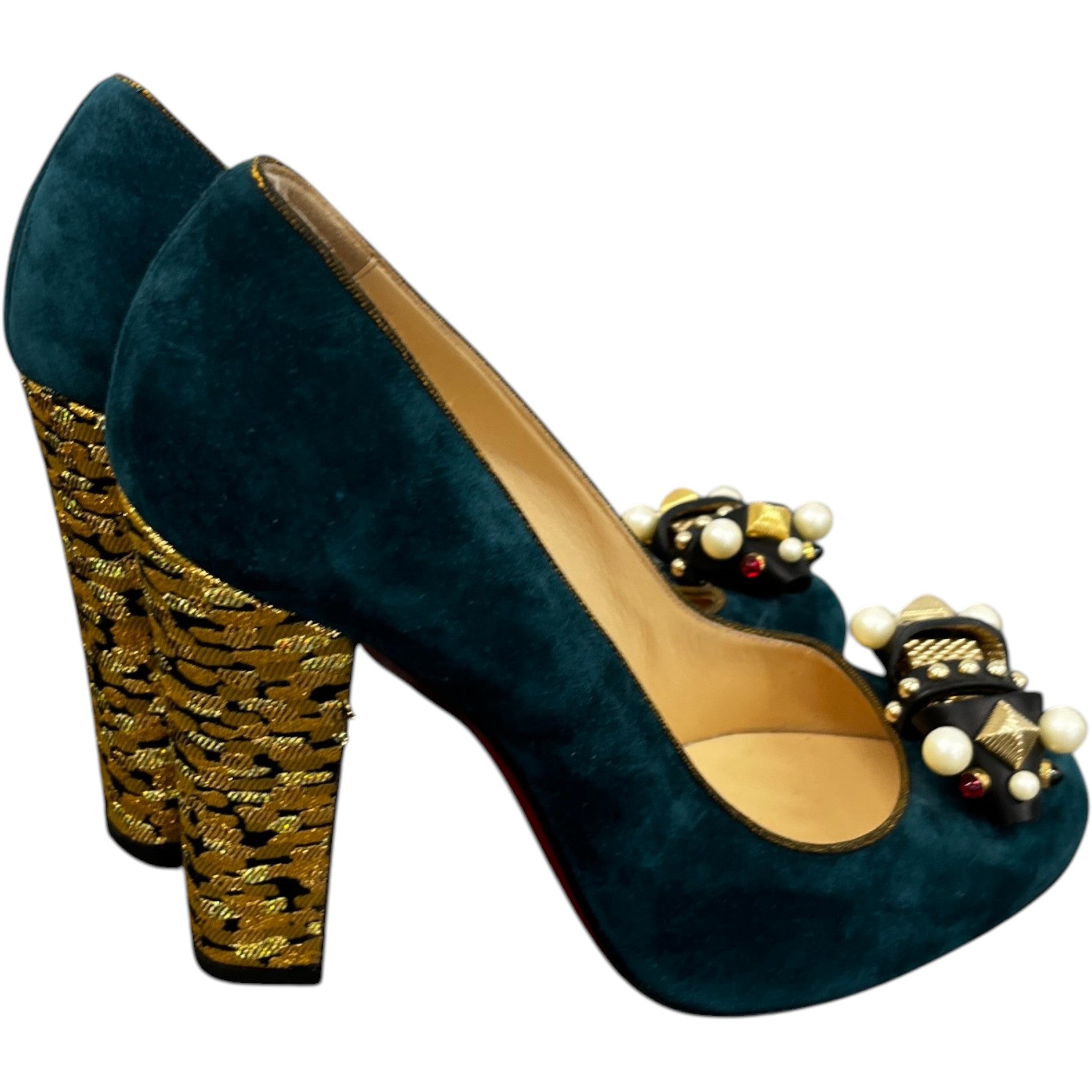 Women's Tudor Heels Green Size EU 40 / UK 7