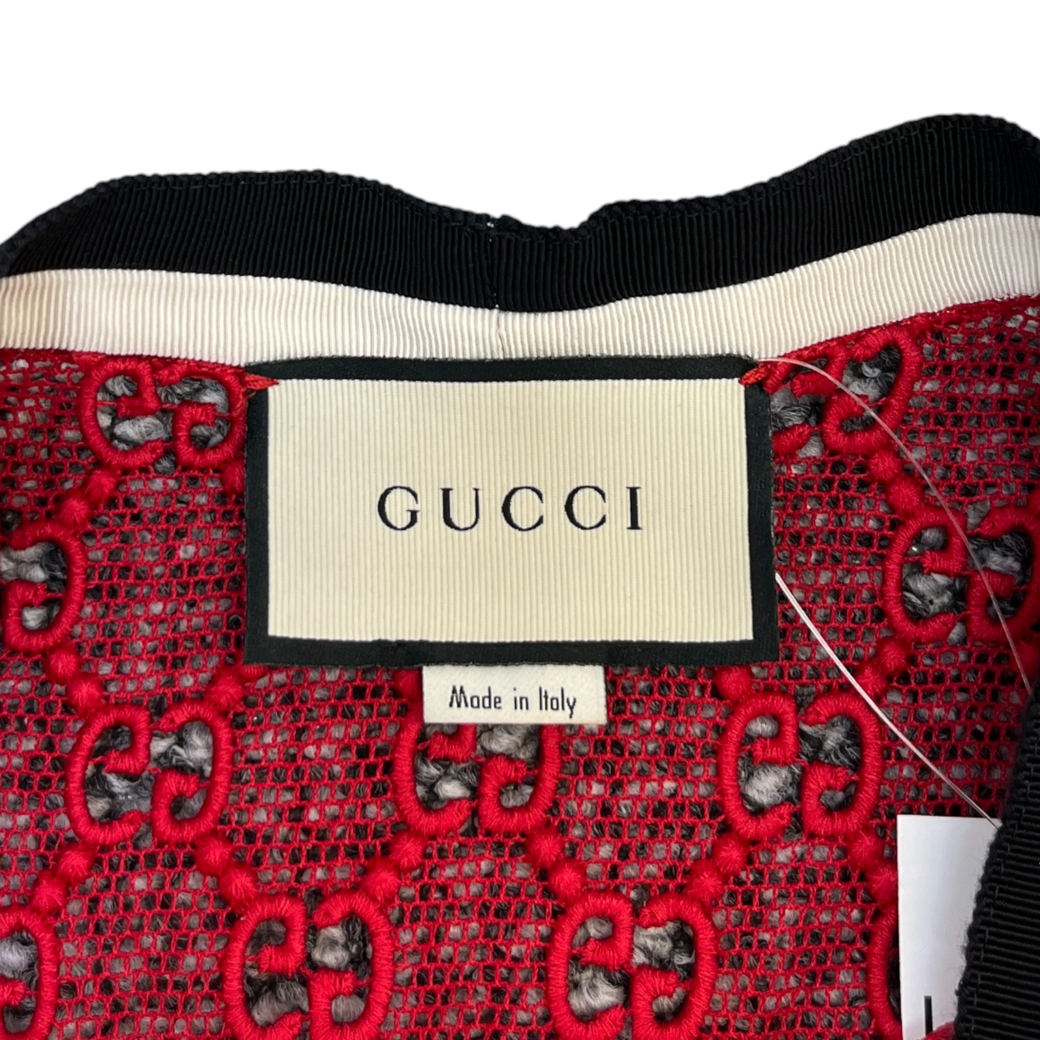 Women's Gg Macramé Lace Dress Top Red Size S