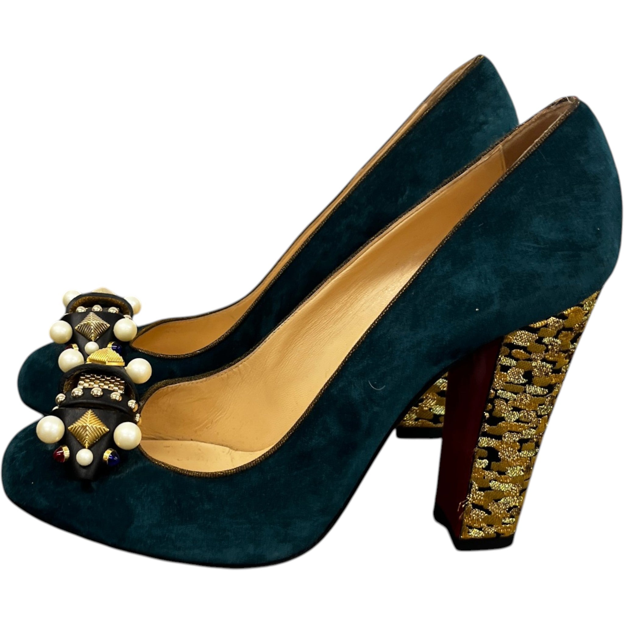 Women's Tudor Heels Green Size EU 40 / UK 7