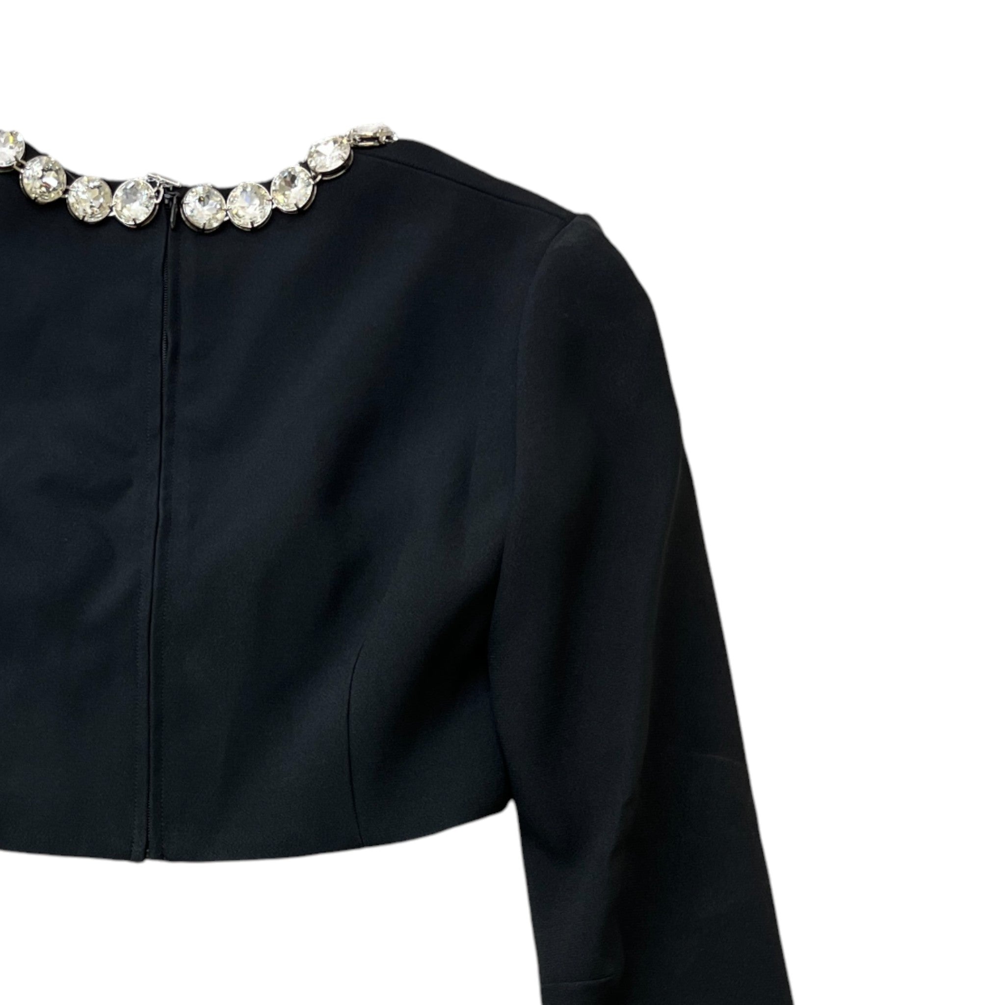 Women's Embroidered Sablè Compact Woven Top Black Size XXS