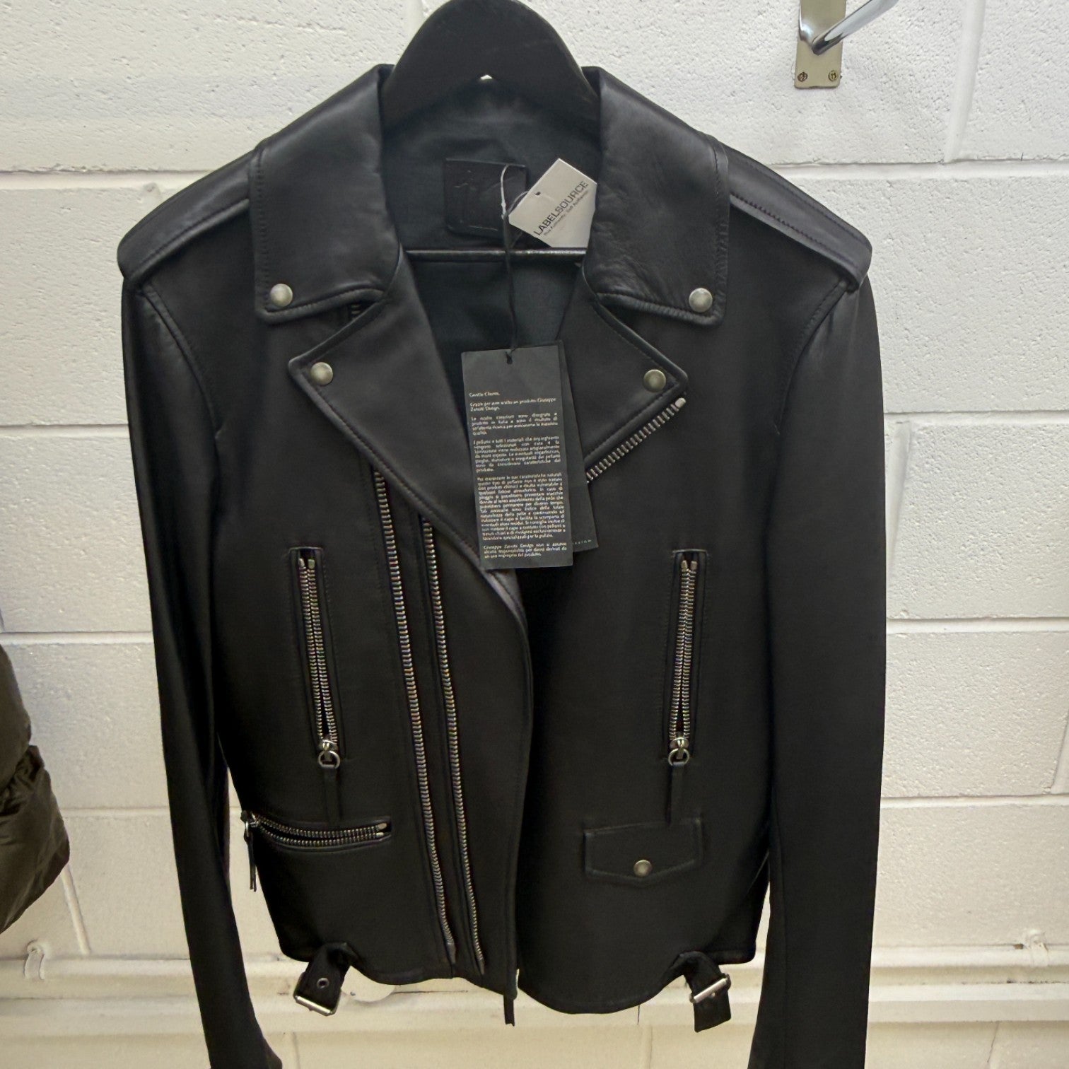 Men's Kian Biker Jacket Black Size S