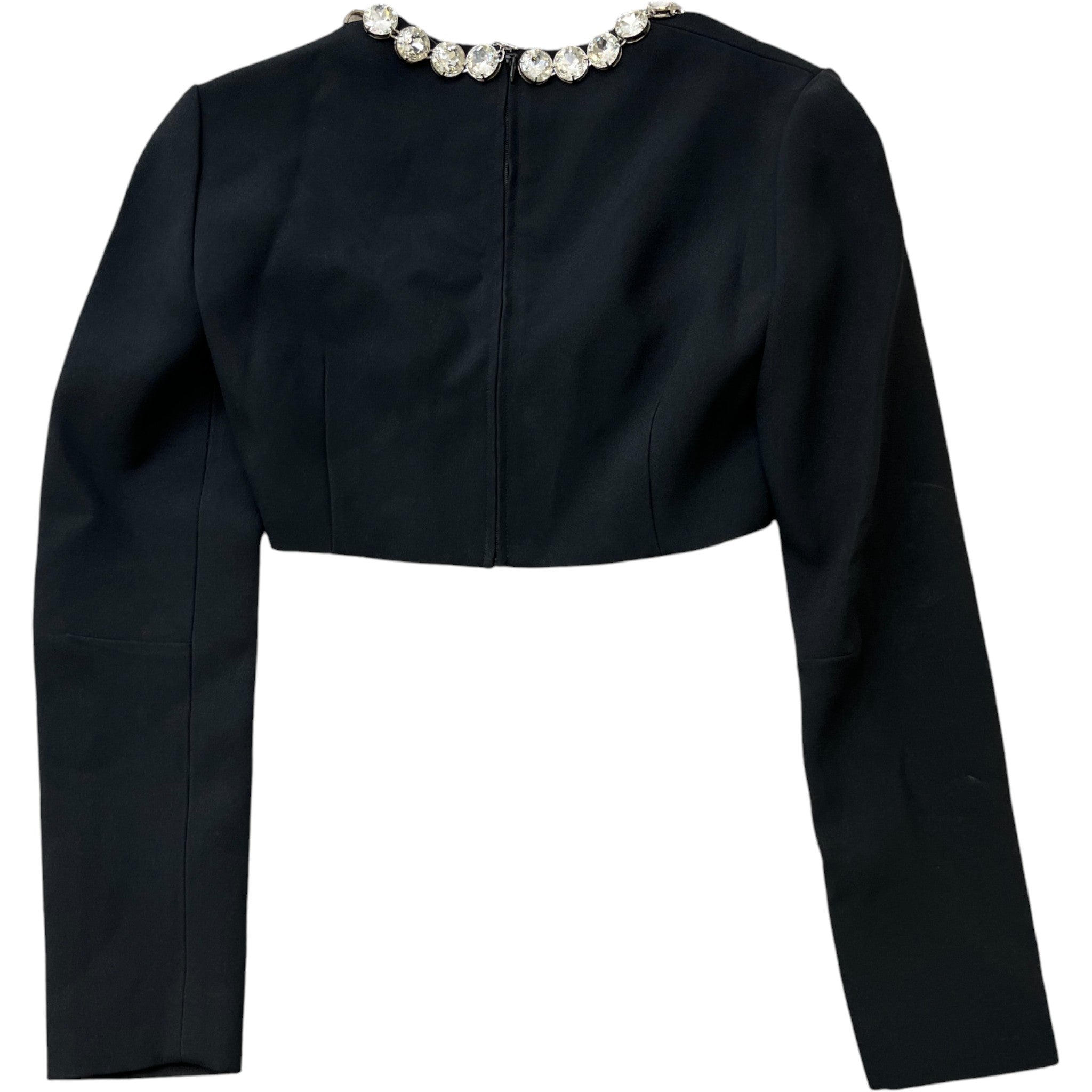 Women's Embroidered Sablè Compact Woven Top Black Size XXS