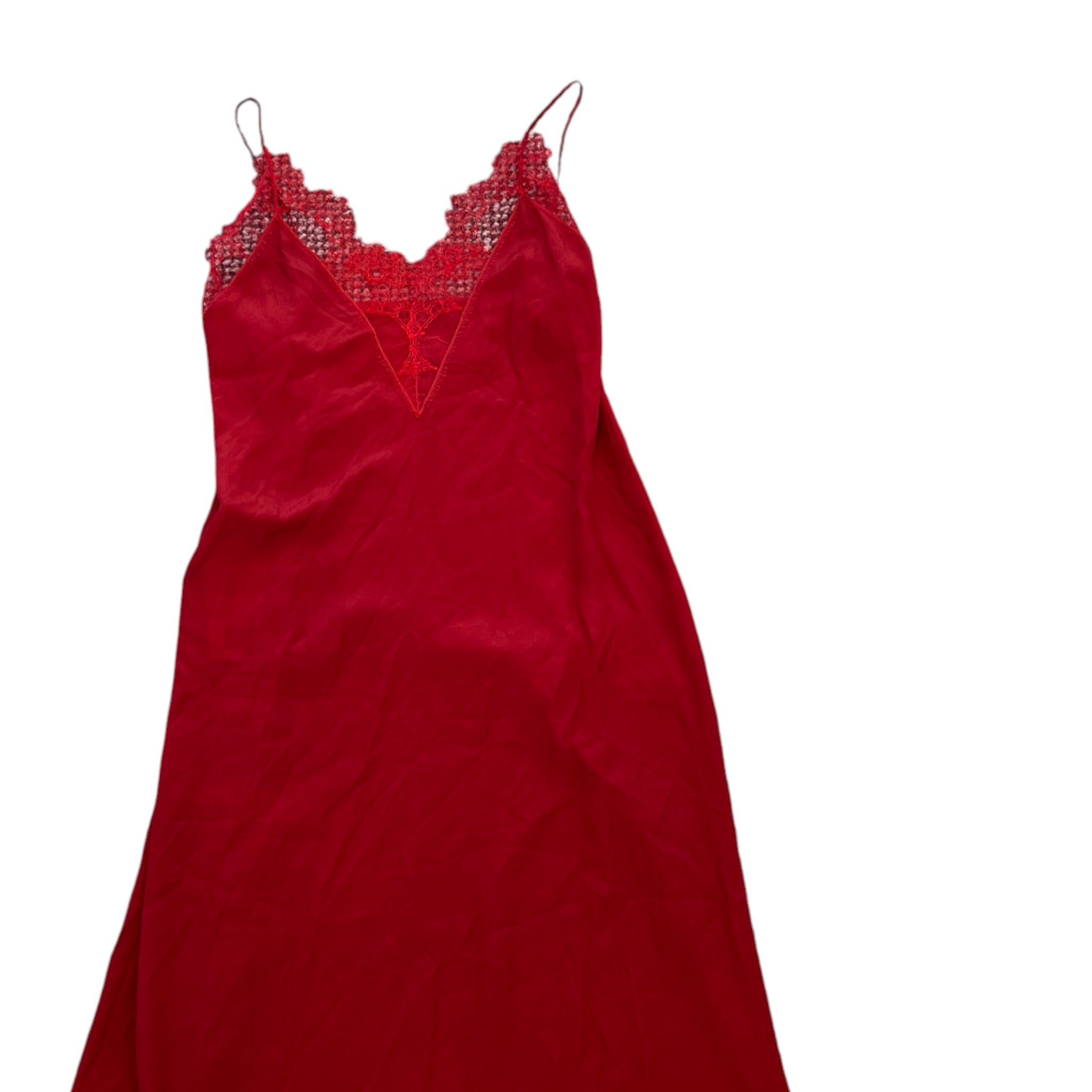 Women's Gg Macramé Lace Dress Top Red Size S