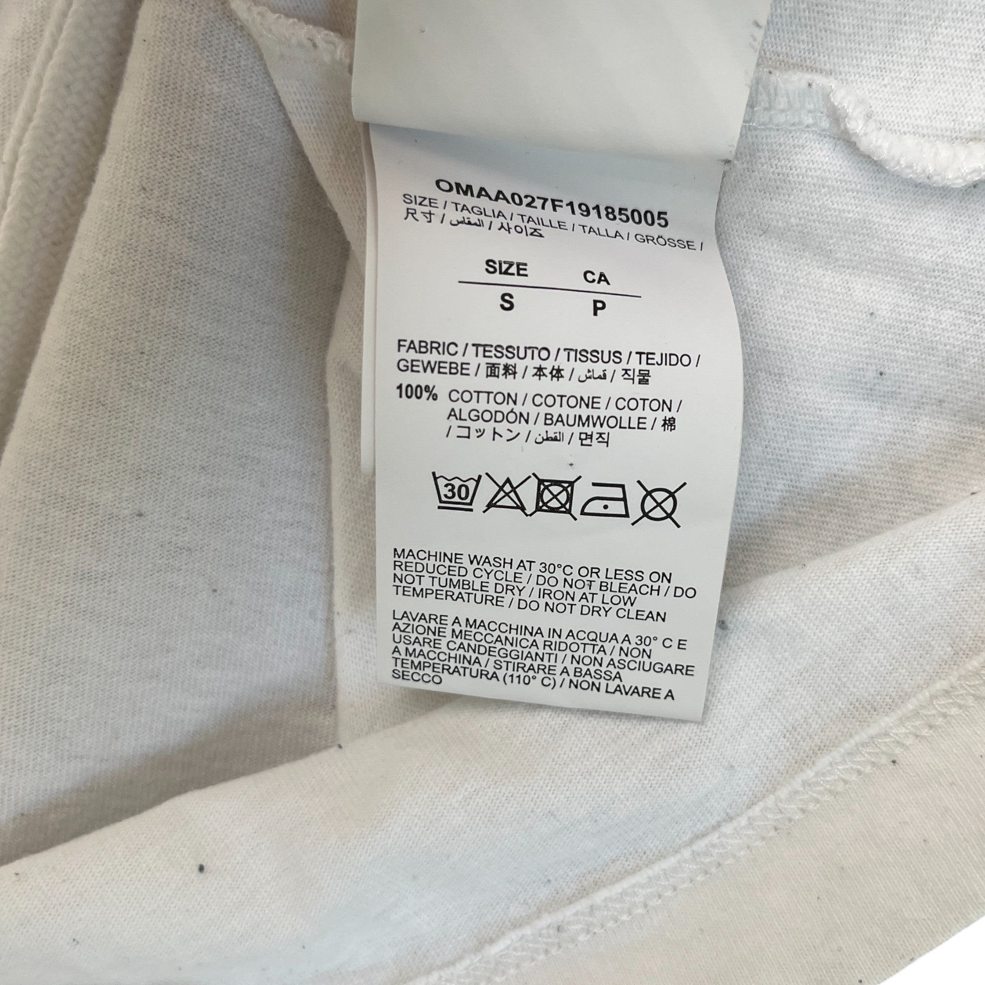 Men's Graphic Print T-Shirt White Size S