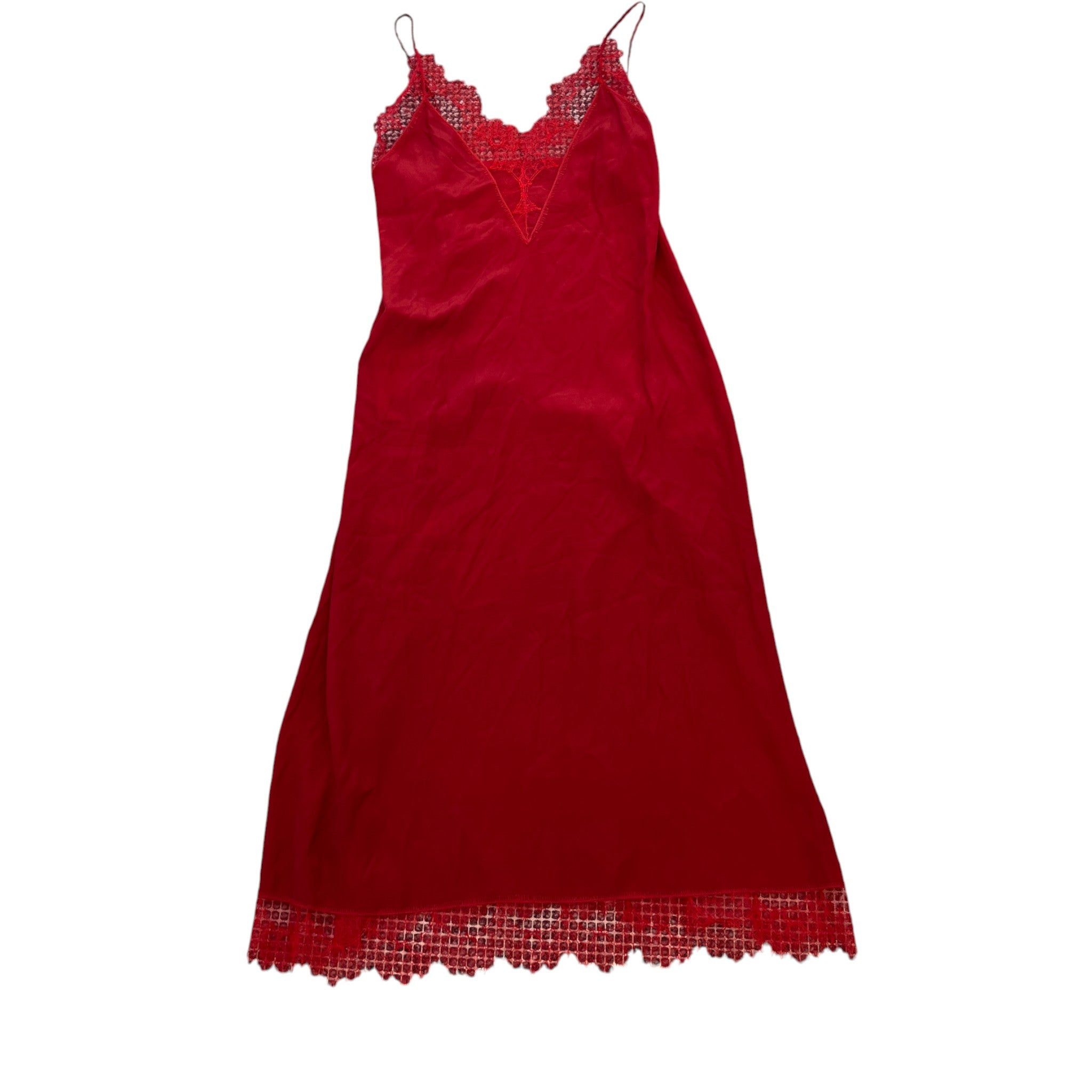 Women's Gg Macramé Lace Dress Top Red Size S