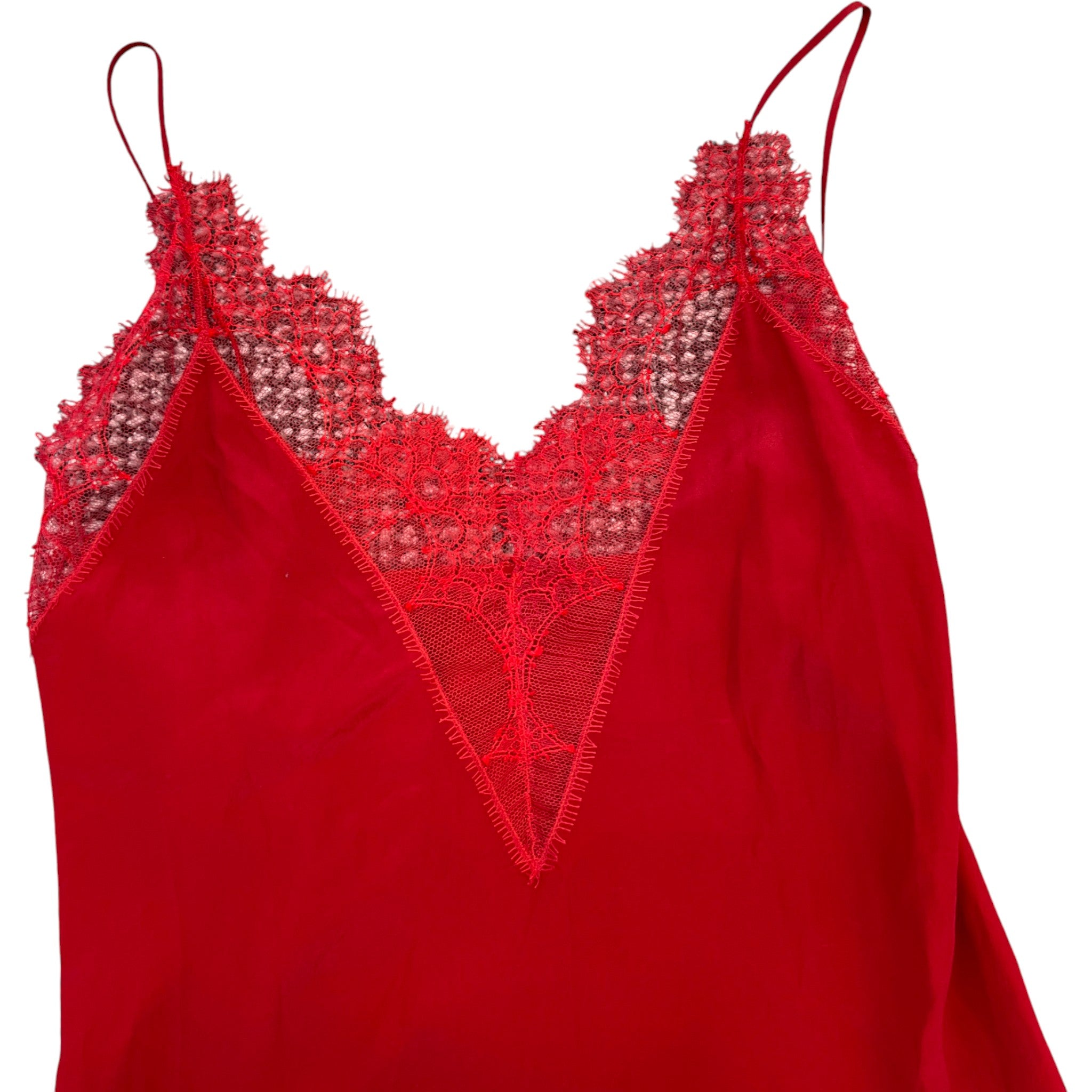 Women's Gg Macramé Lace Dress Top Red Size S