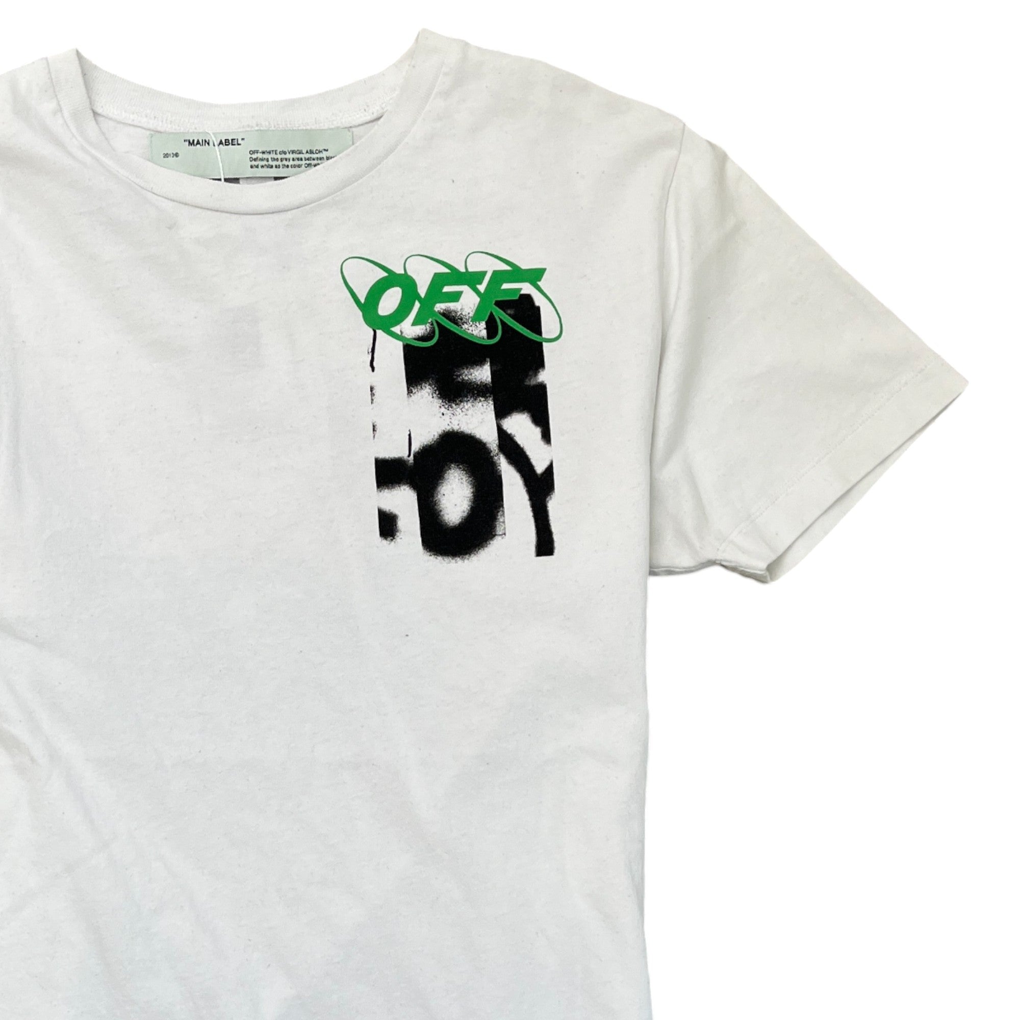 Men's Graphic Print T-Shirt White Size S