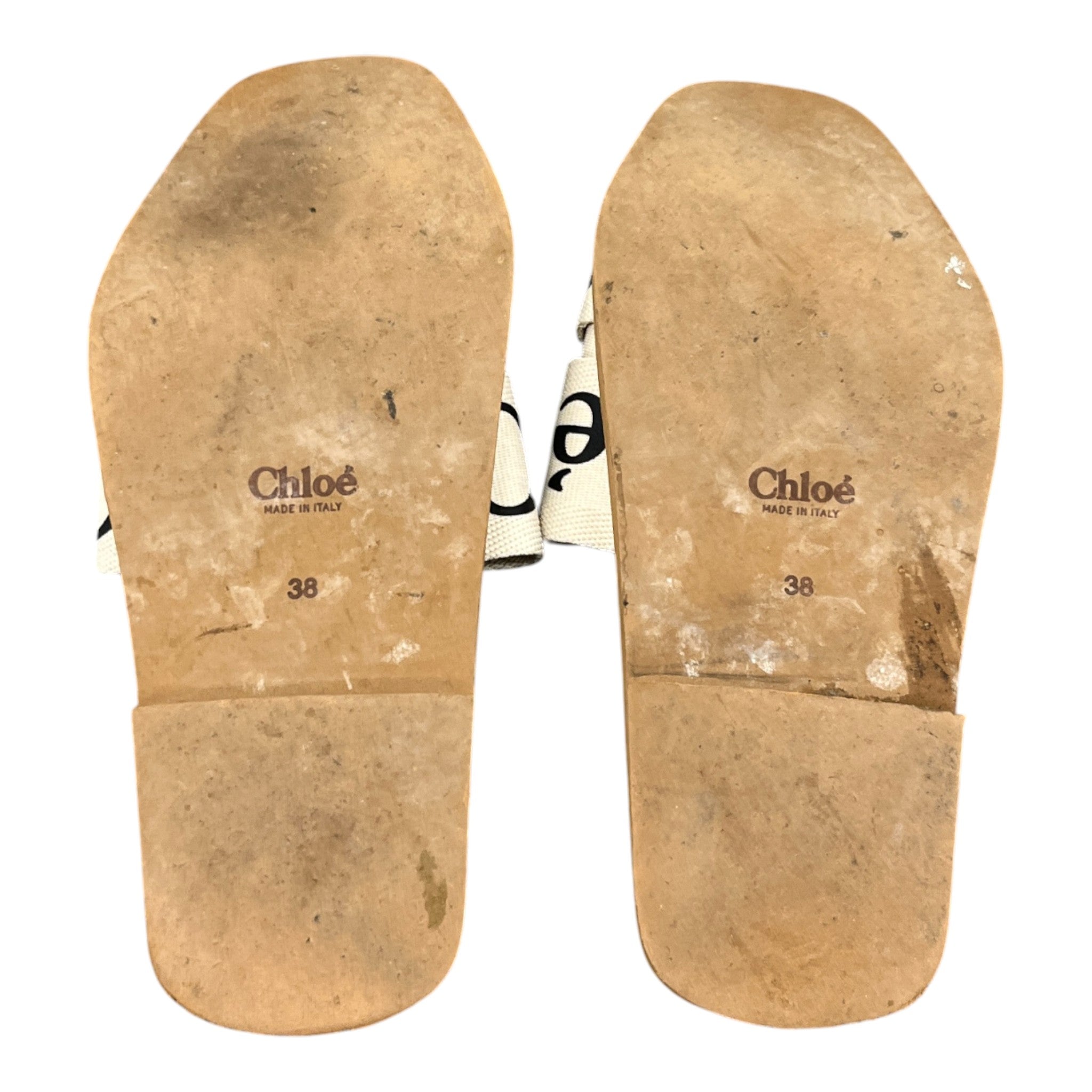 Women's Woody Logo Print Slides White Size EU 38 / UK 5