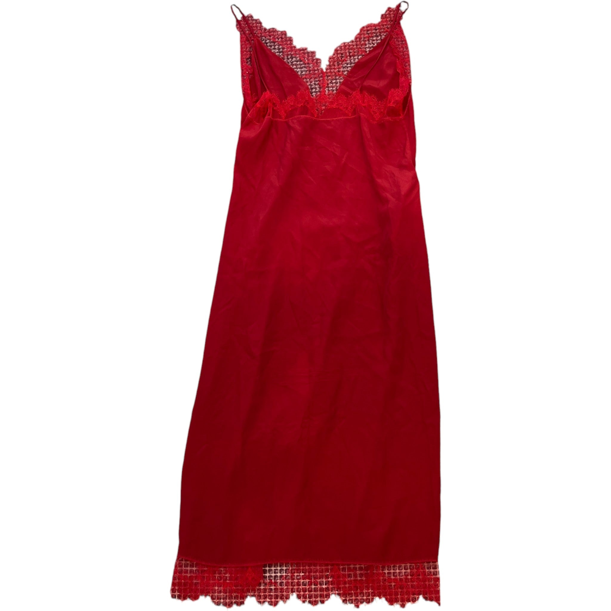 Women's Gg Macramé Lace Dress Top Red Size S