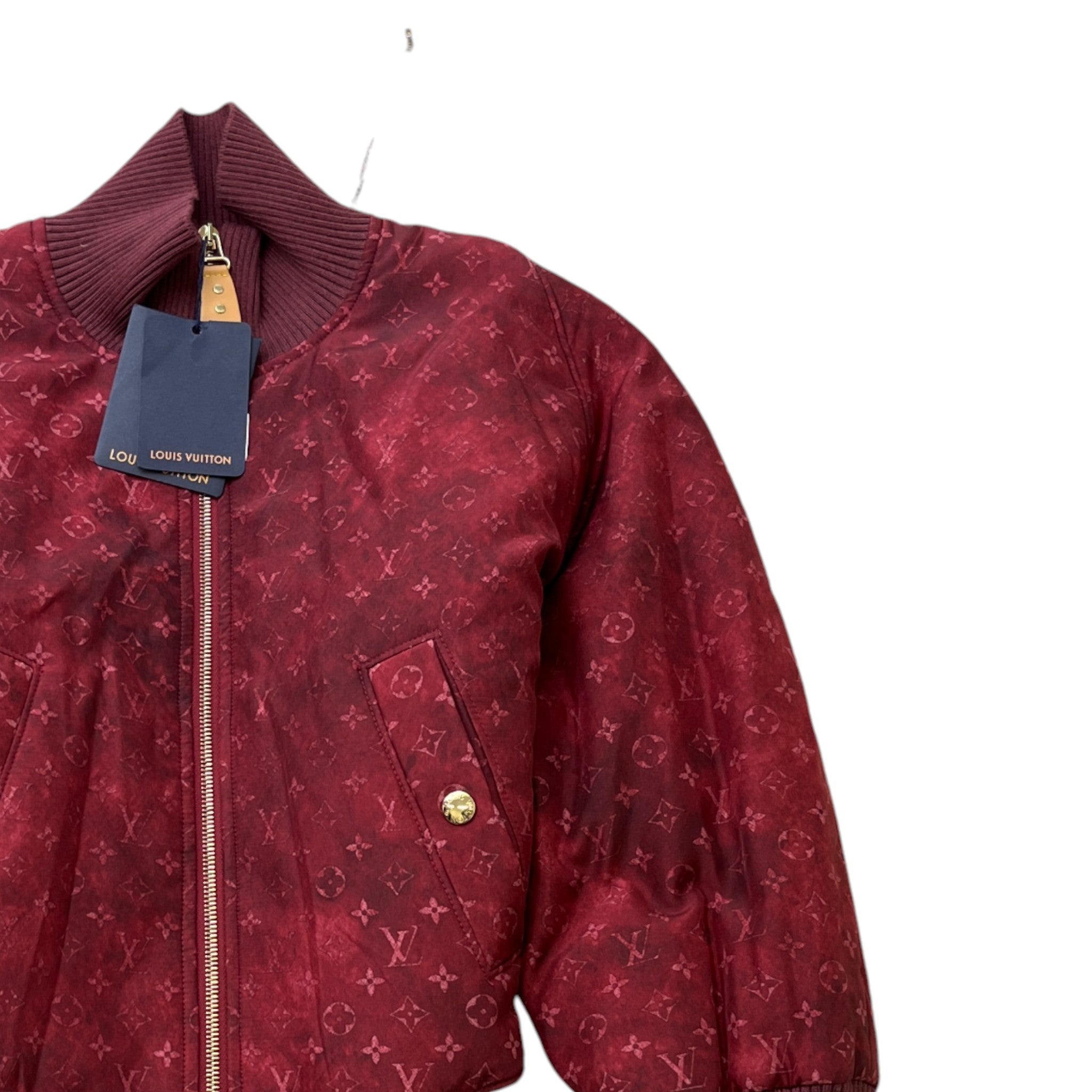 Women's Monogram Cloud Bomber Jacket Burgundy Size IT 38 / UK 6