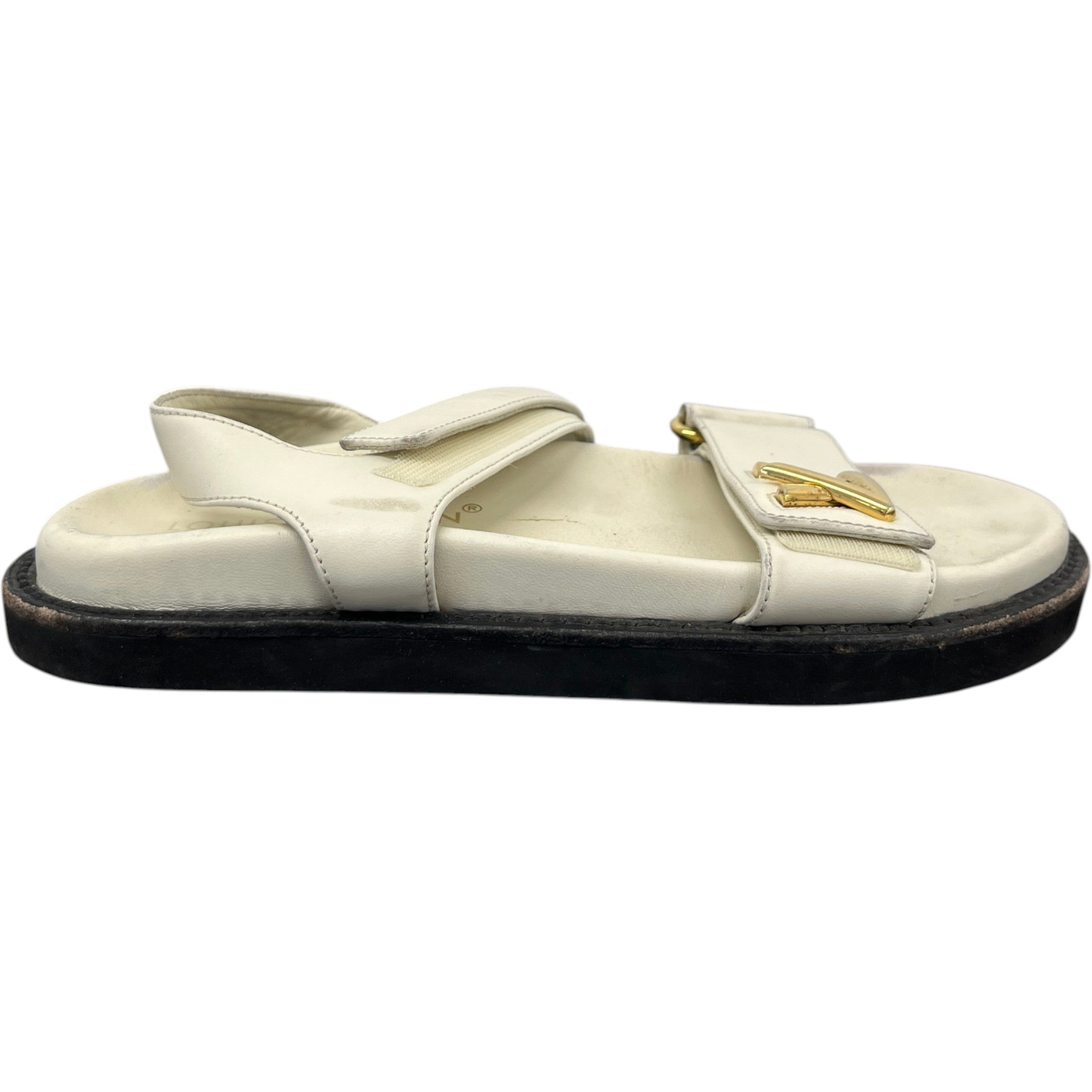Women's Lv Sunset Flat Comfort Sandals Cream Size EU 38 / UK 5