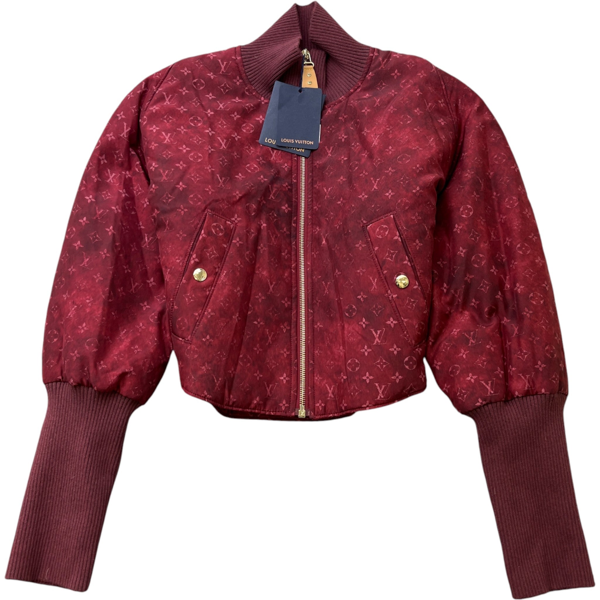 Women's Monogram Cloud Bomber Jacket Burgundy Size IT 38 / UK 6