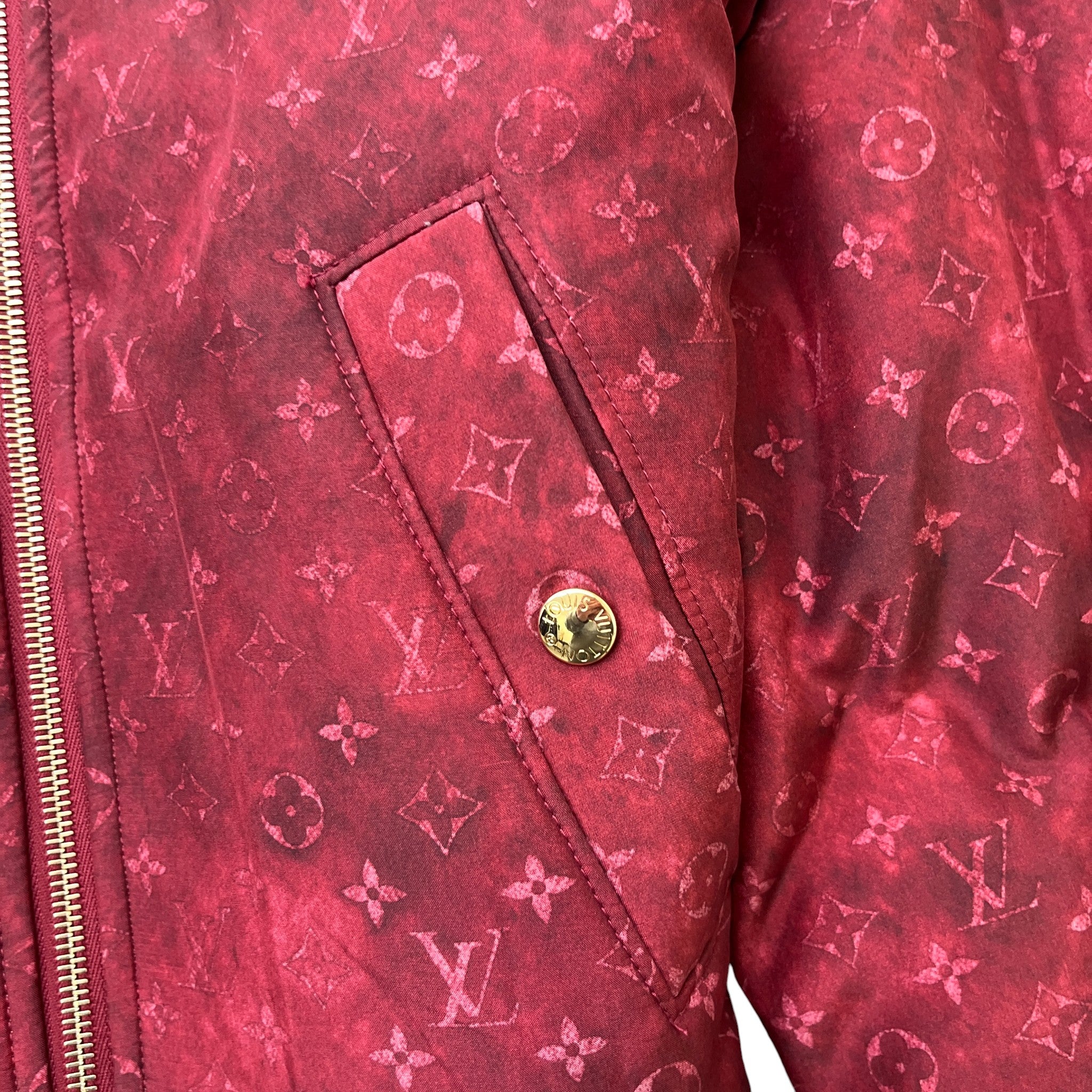 Women's Monogram Cloud Bomber Jacket Burgundy Size IT 38 / UK 6
