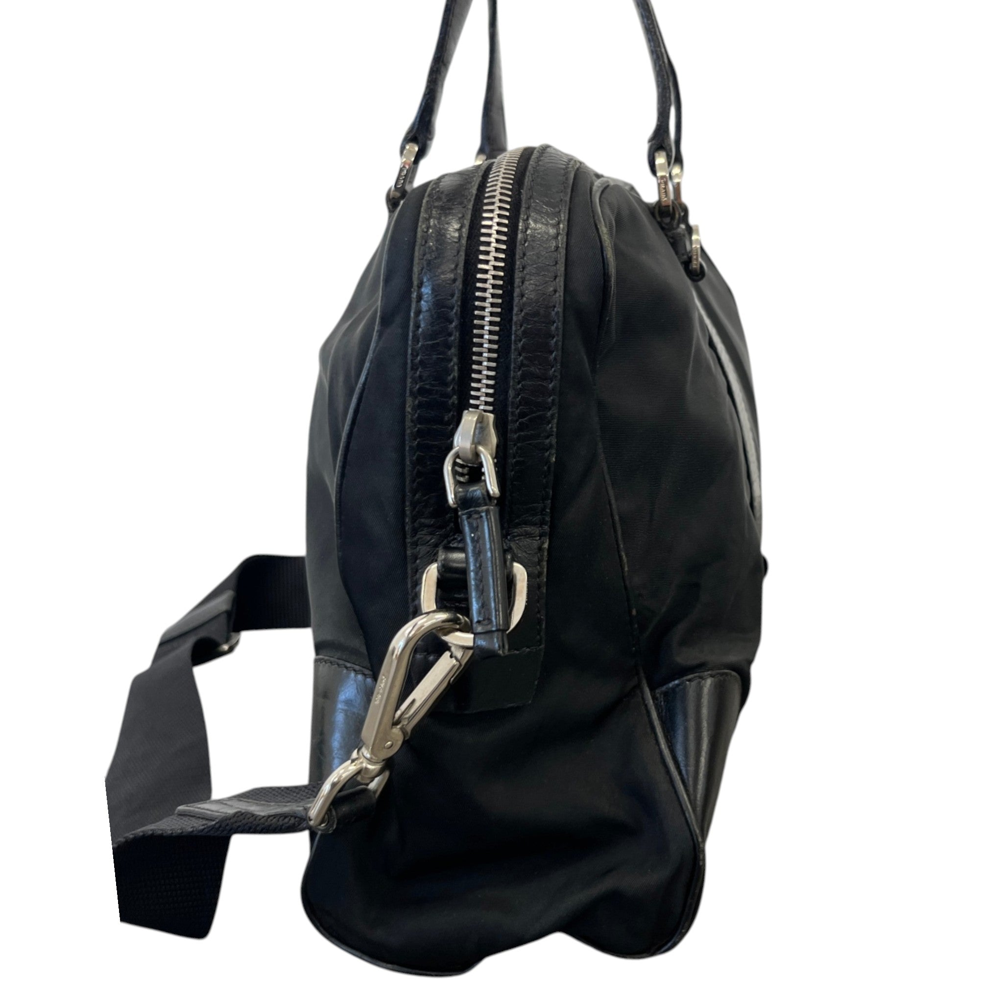 Women's Nylon Tessuto Shoulder Bag Black
