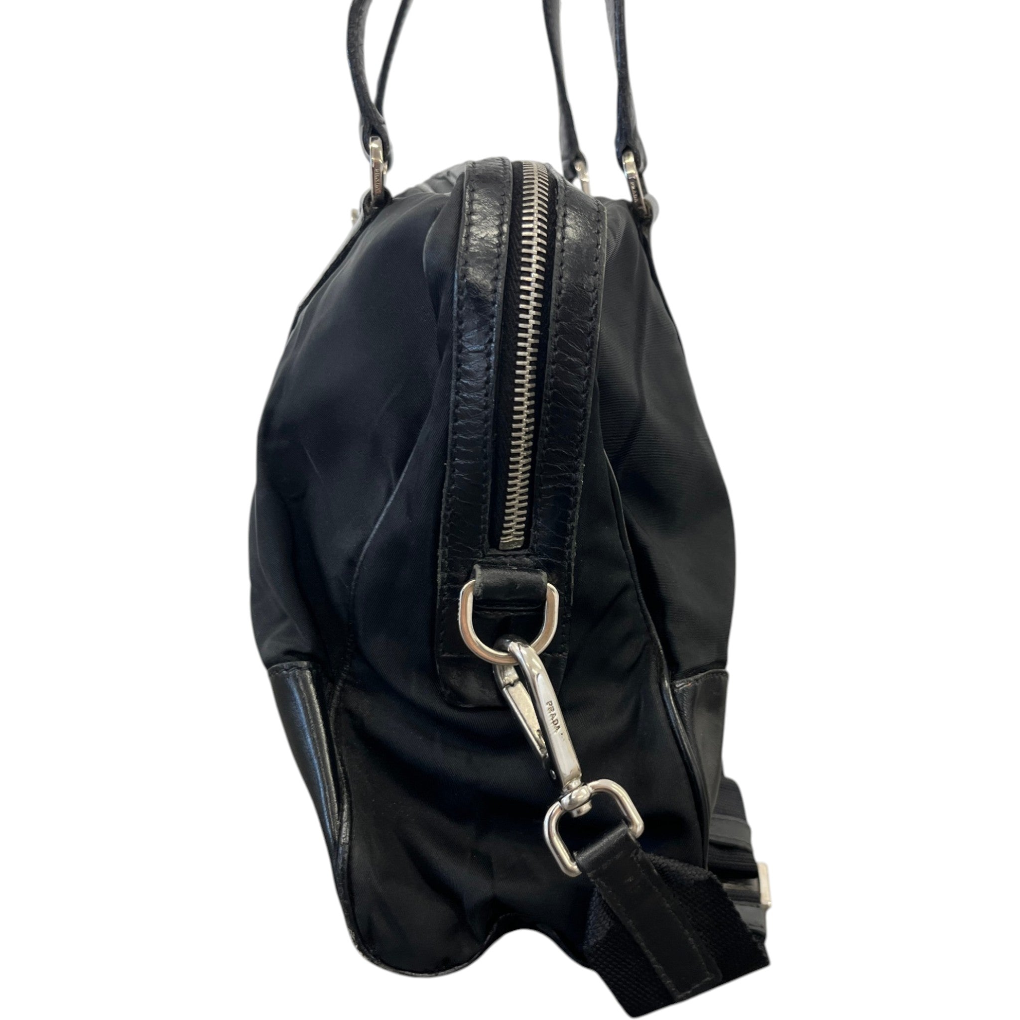 Women's Nylon Tessuto Shoulder Bag Black
