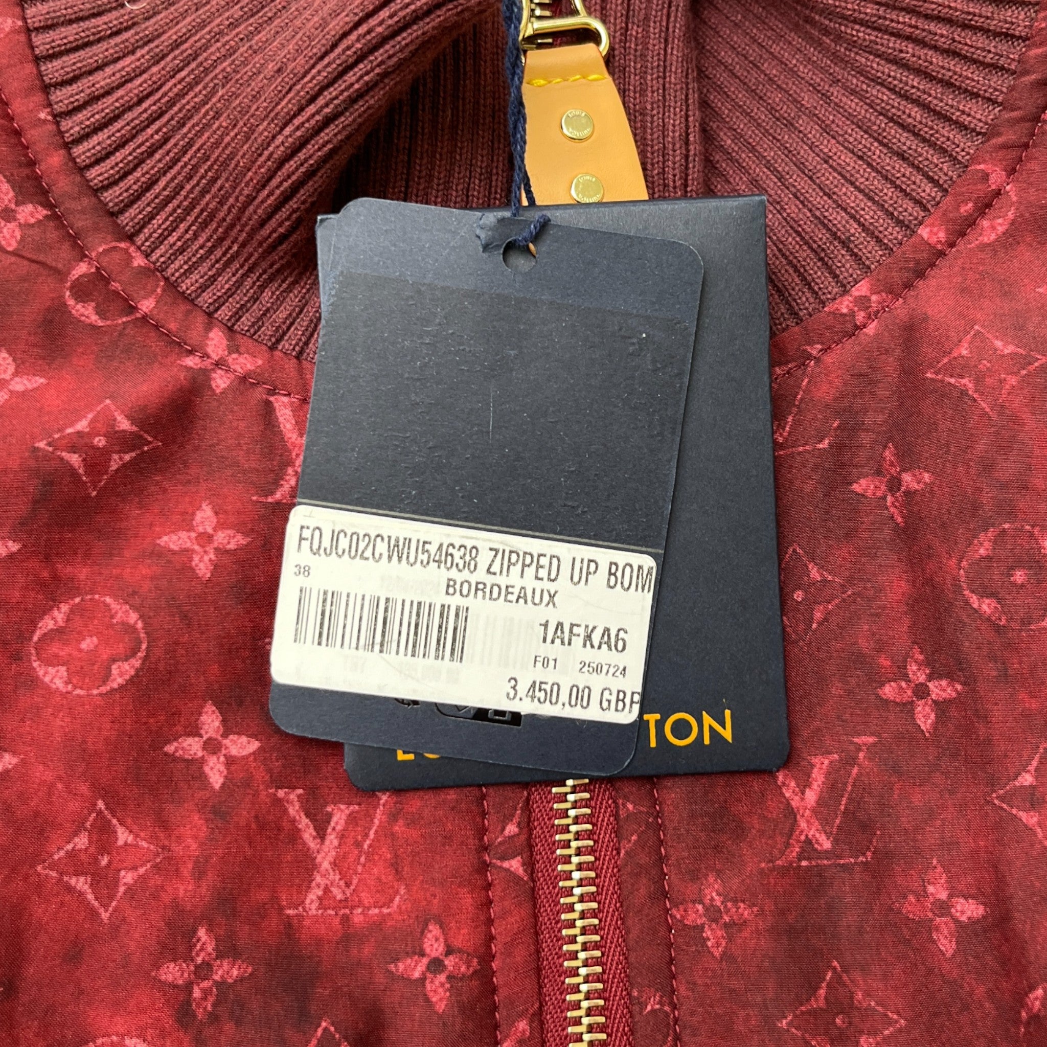 Women's Monogram Cloud Bomber Jacket Burgundy Size IT 38 / UK 6