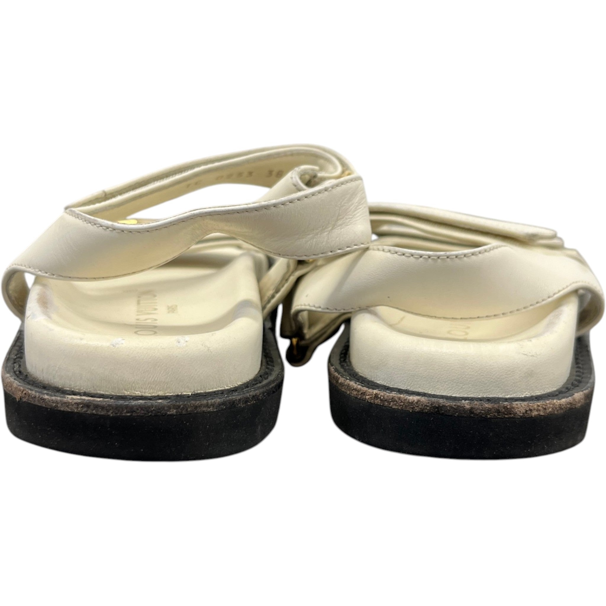 Women's Lv Sunset Flat Comfort Sandals Cream Size EU 38 / UK 5