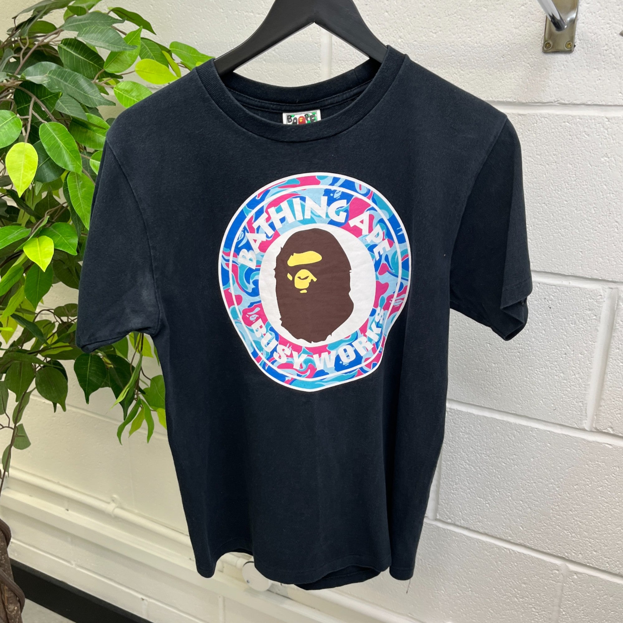 Men's Busy Works T-Shirt Black Size S