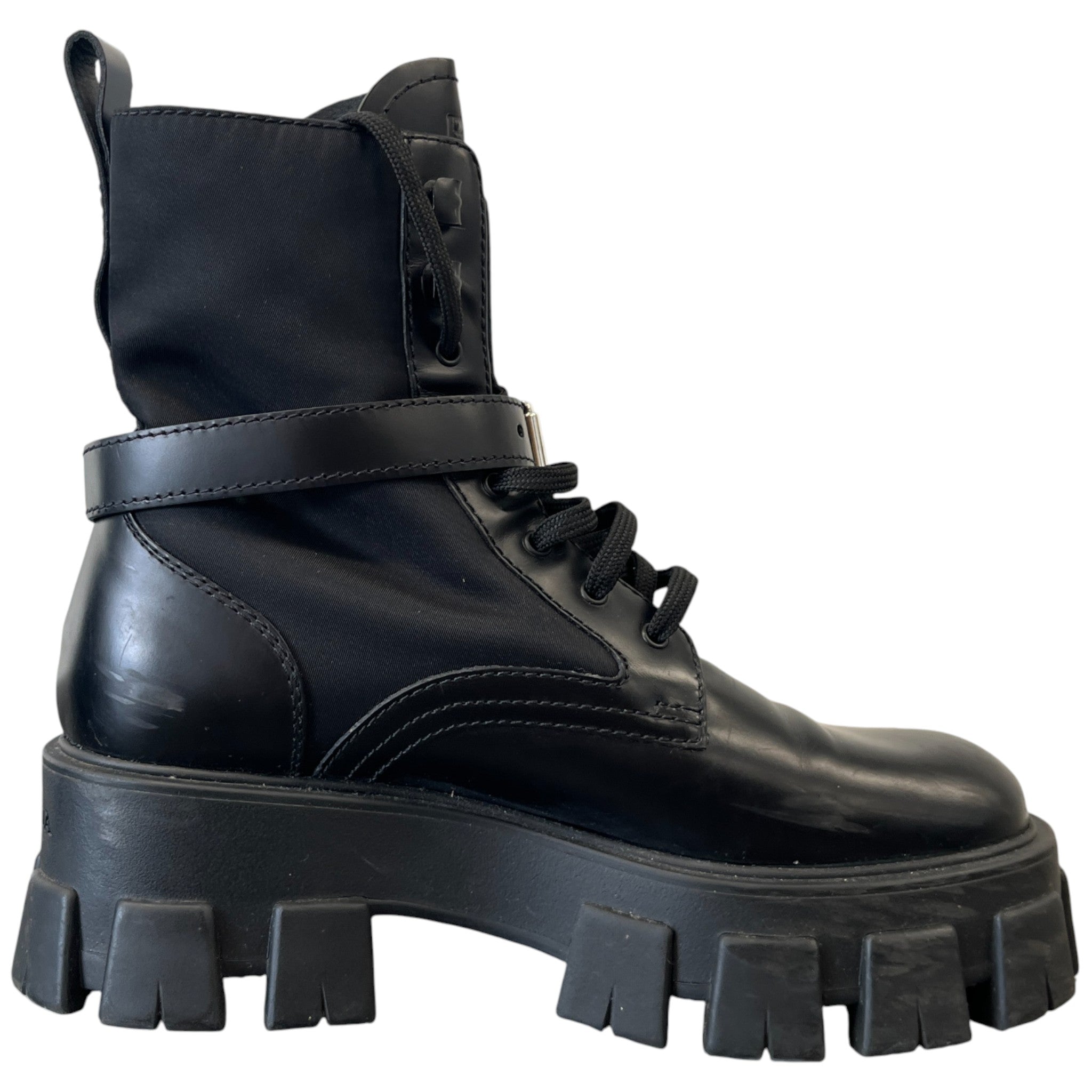 Women's Combat Pouch Boots Black Size EU 37.5 / UK 4.5