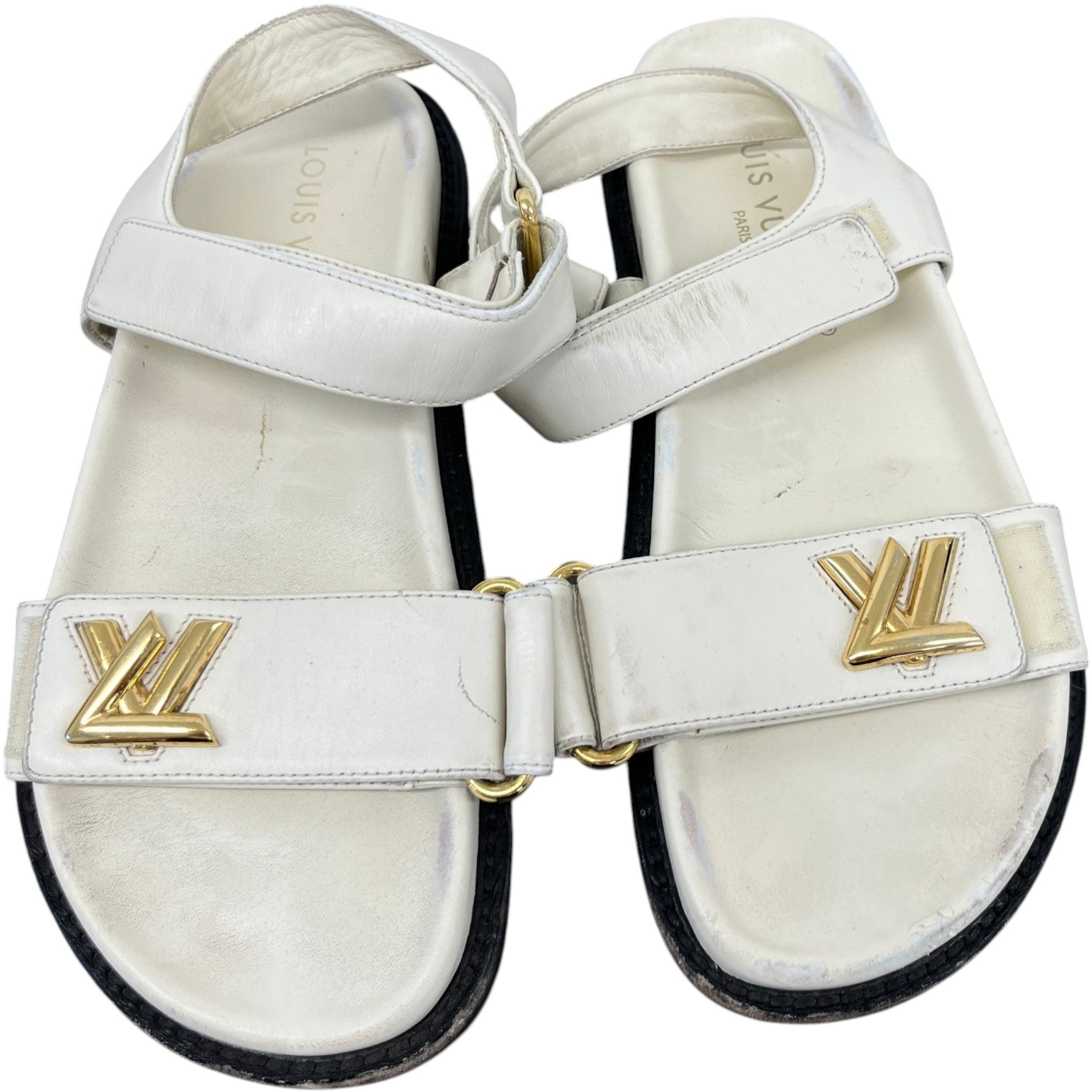 Women's Lv Sunset Flat Comfort Sandals Cream Size EU 38 / UK 5