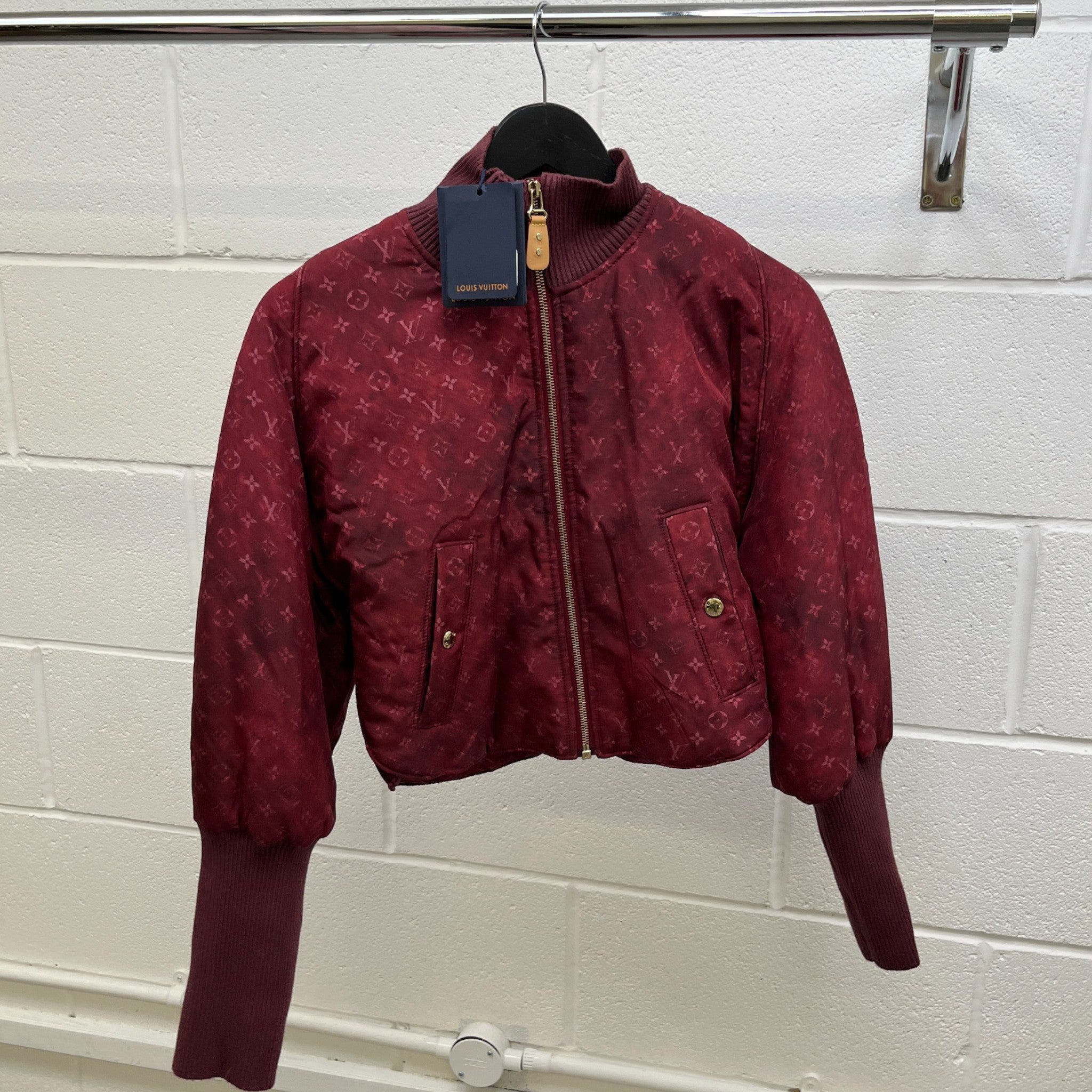 Women's Monogram Cloud Bomber Jacket Burgundy Size IT 38 / UK 6