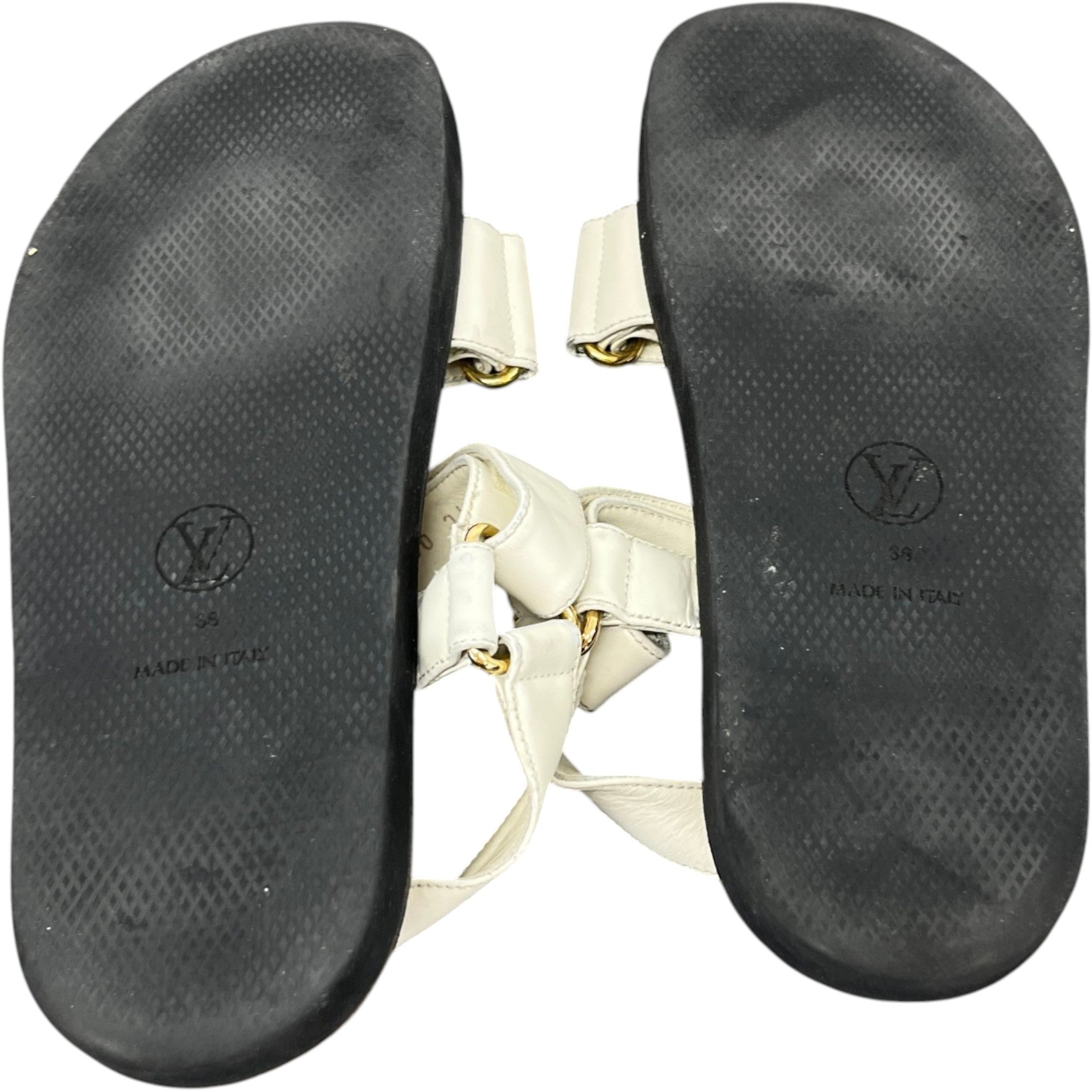 Women's Lv Sunset Flat Comfort Sandals Cream Size EU 38 / UK 5