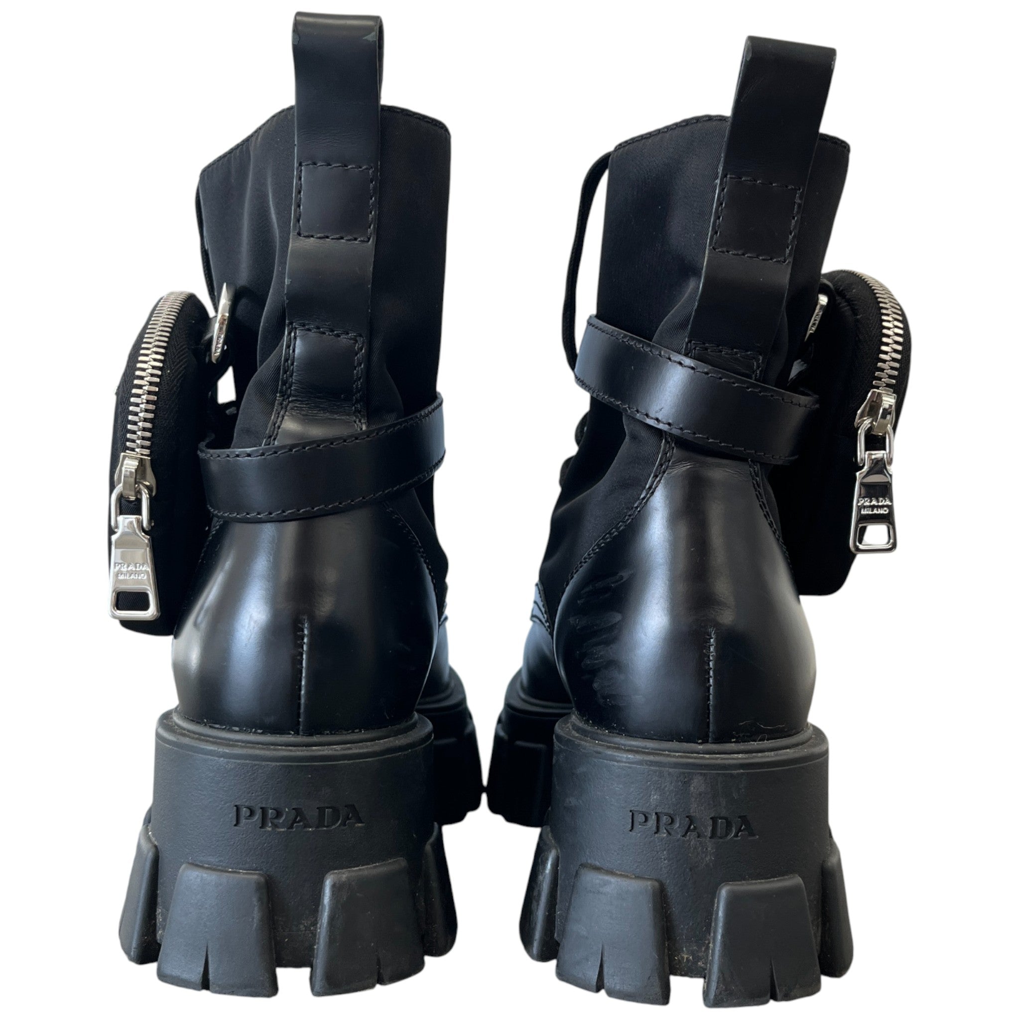 Women's Combat Pouch Boots Black Size EU 37.5 / UK 4.5