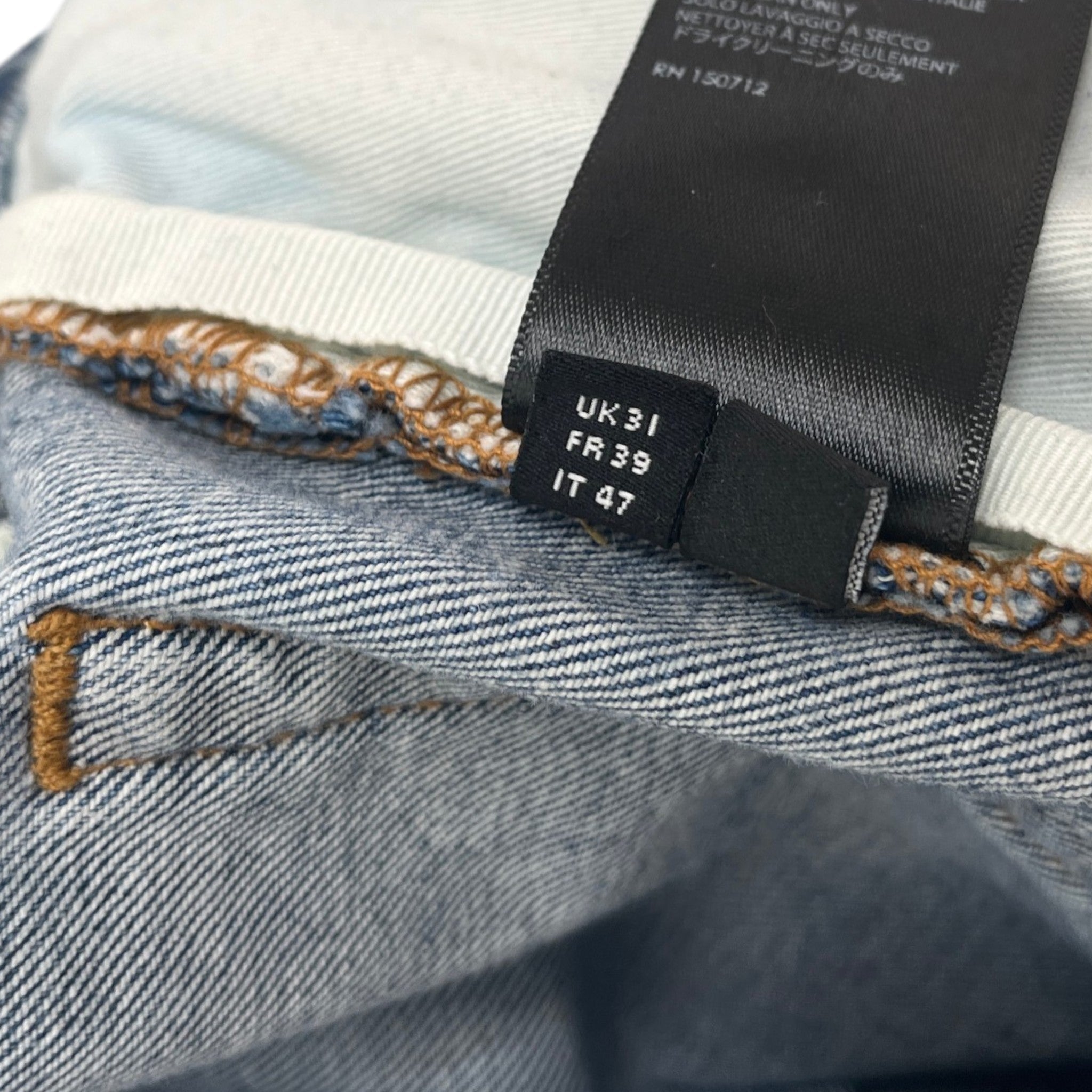 Men's Paint Splash Jeans Blue Size Waist 31"